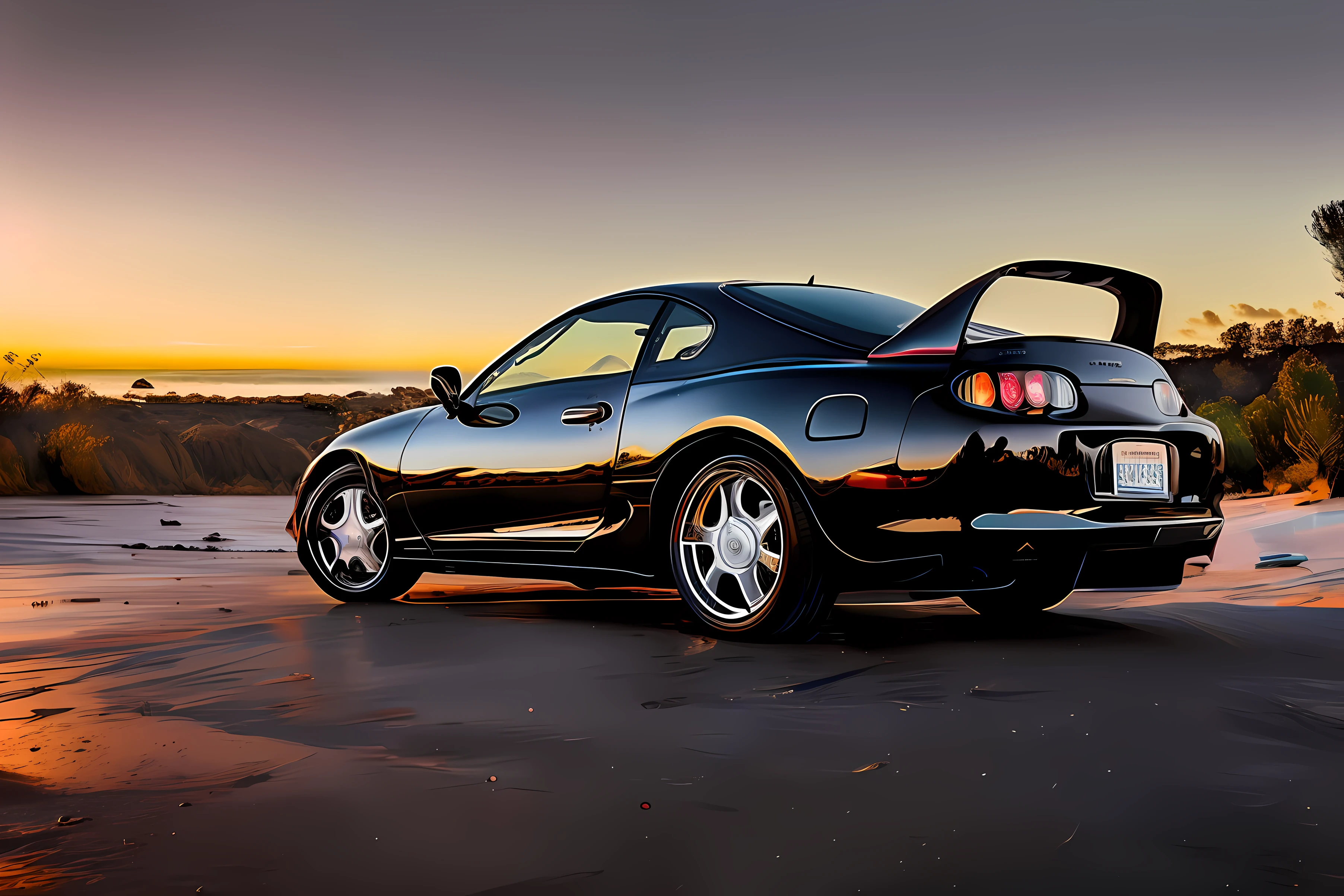 Claro! Here's your detailed prompt for a sports car in a seaside sunset setting:
"Um carro esportivo de design futurista, with smooth curves and streamlined lines, is parked on a coastal road surrounded by picturesque scenery. The car is a high-tech show, with bright metallic details and LED headlights that perfectly reflect the light of the sunset. The body is painted in a captivating color that seems to change tone as the light changes.
The sunset is magnificent, painting the sky in a vibrant color palette. Os tons alaranjados, pinks and violets of the sky blend gently with the golden clouds, Creating a dazzling spectacle. The sun is slowly setting on the horizon, casting a soft, warm light on the scene, criando reflexos brilhantes no mar calmo.
The sea stretches as far as the eye can see, com suaves ondas batendo suavemente na costa. The reflection of the sunset on the water gives a sense of tranquility and serenity to the environment.
This image is a true 16K work of art, capturando todos os detalhes do carro esportivo, the scenery and rich color palette of the sunset, providing a high-quality, immersive visual experience."
I hope this prompt stimulates your imagination and helps you create a beautiful work of art! Se desejar, You can look for talented artists who can turn that description into a high-quality, realistic image.