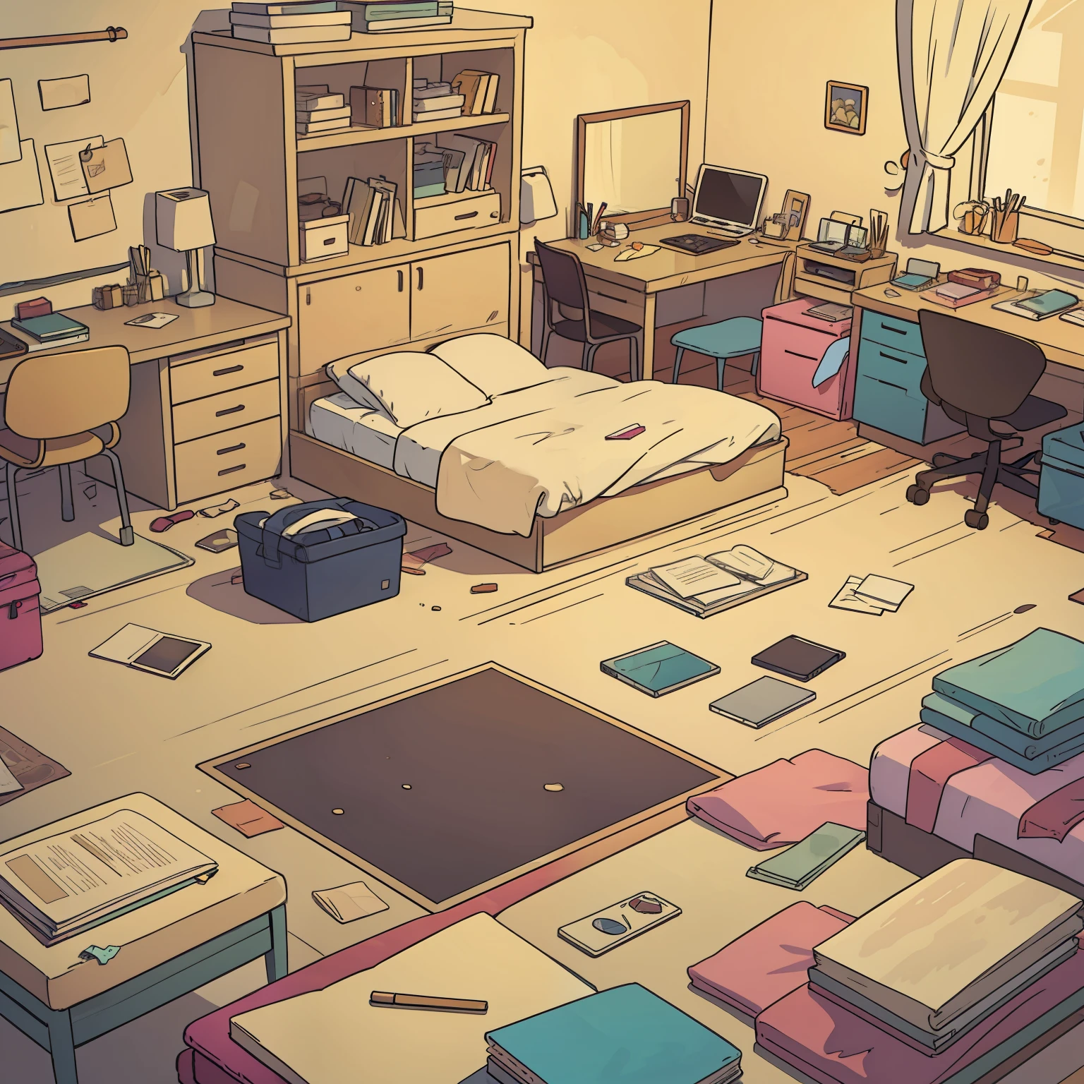 A messy room