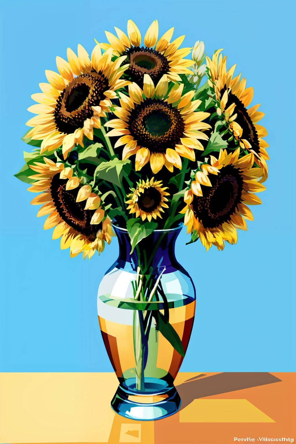 beautiful Vase with beautiful sunflowers.