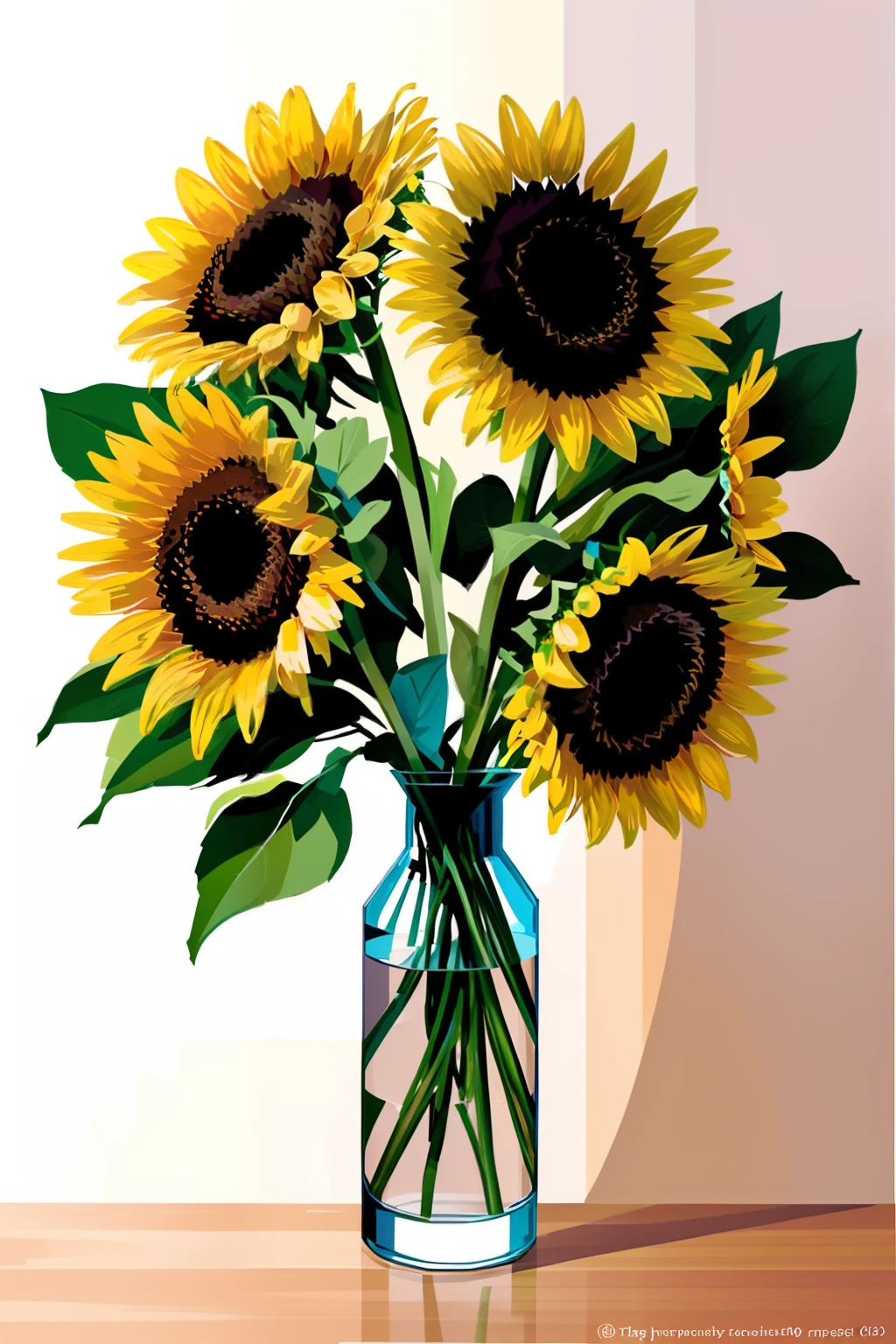 beautiful Vase with beautiful sunflowers.