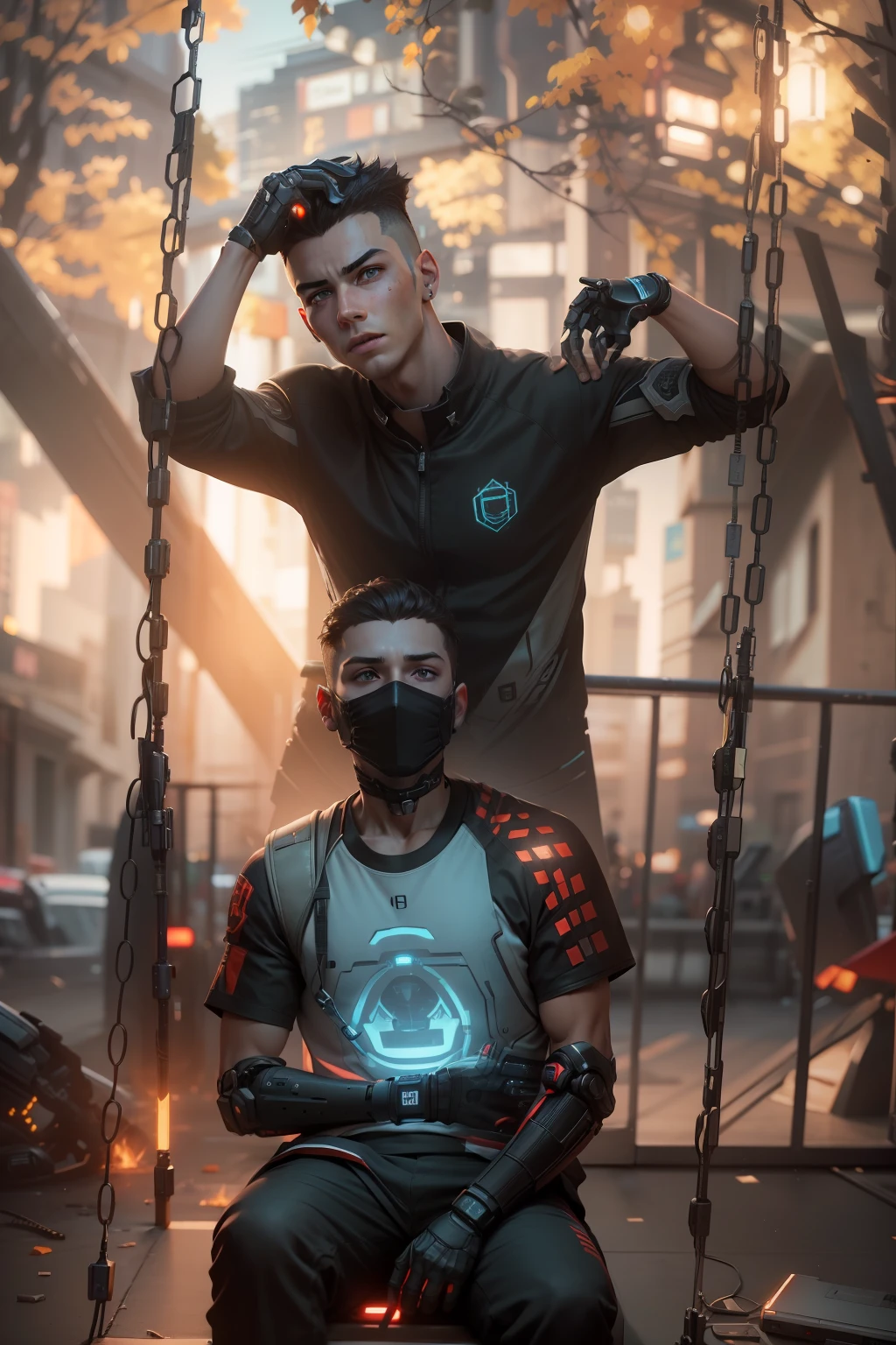 Remove bagraund, realistic face,8k,ultra realistic,smart,boy, light, robotic, gaming, cinematic, realistic face,use reall face,ultra realistic face, cyberpunk