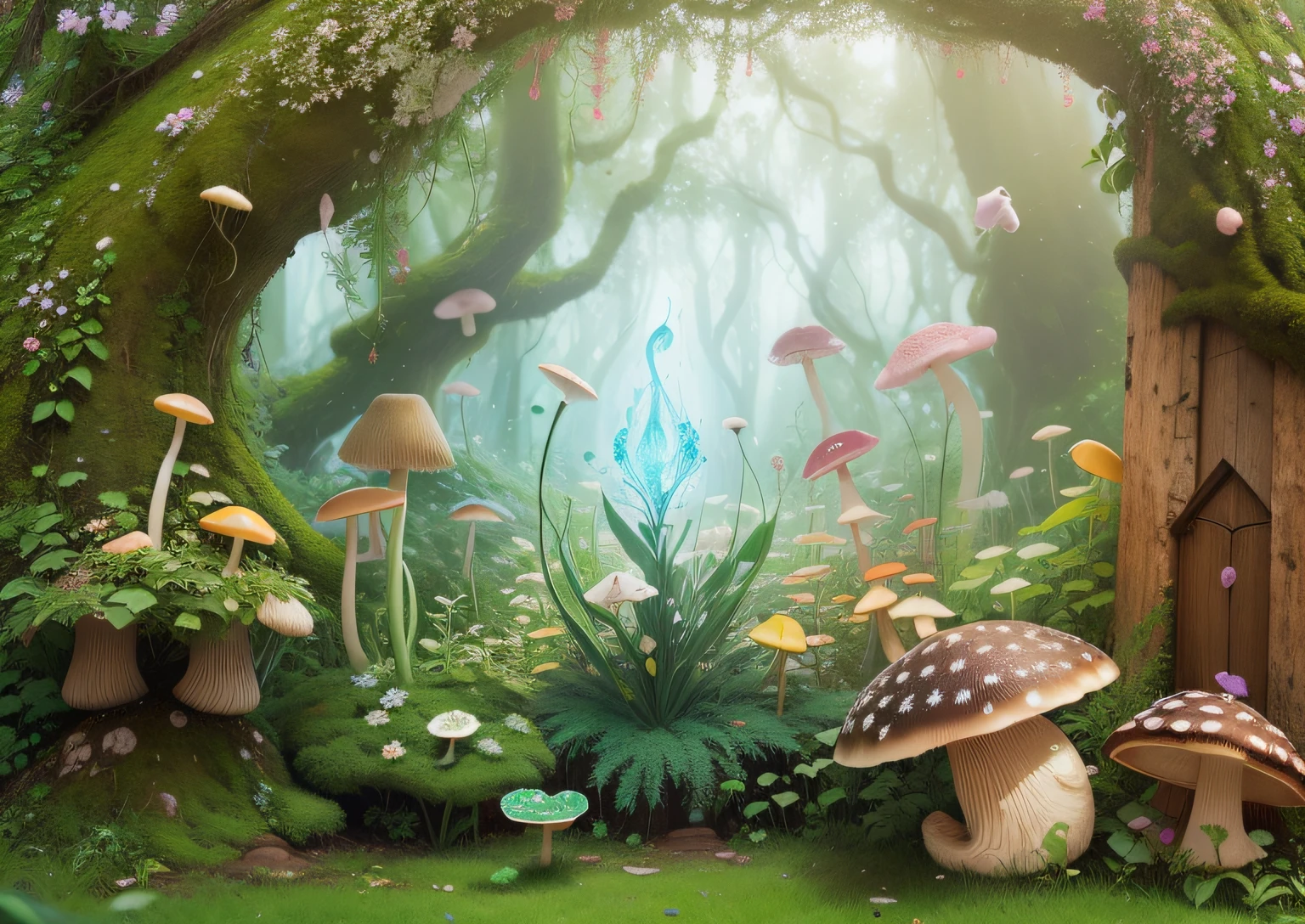 FLORESTA ENCANTADAS DE COGUMELOS, MUSHROOMS, PSICODELICO, MAGIA, FADAS, GNIMOS, DUENDES, ELEMENTAIS, NATUREZA,