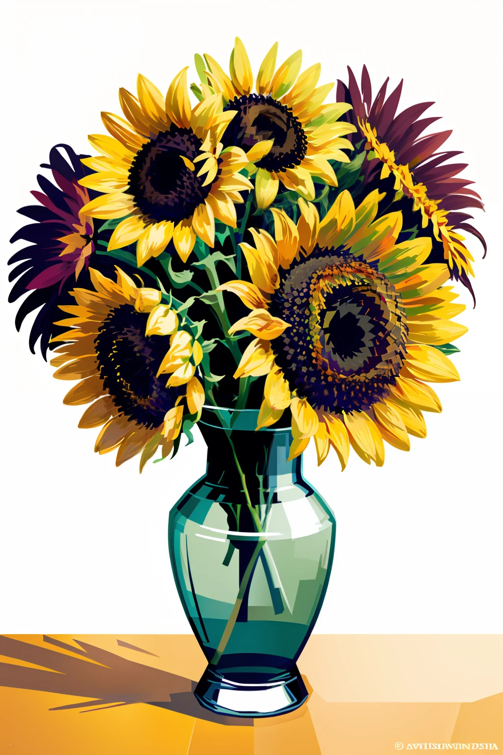 beautiful Vase with beautiful sunflowers.