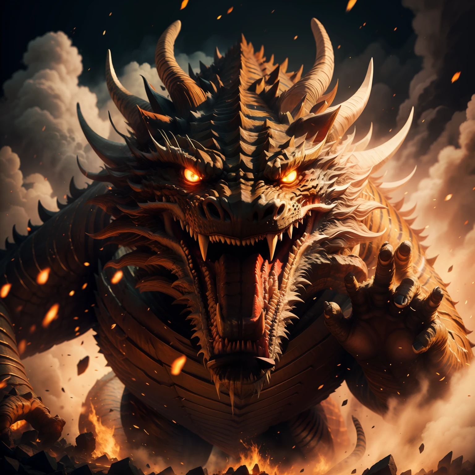 Um homem amigo de um tigre colossal