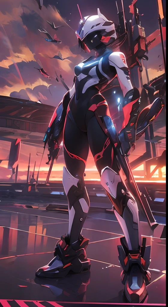 (nvinkpunk: 1.2) (SNTHWVE style: 0.8) VAL1 mk4Supra VAL2, light wave, sunset, complex, highly detailed