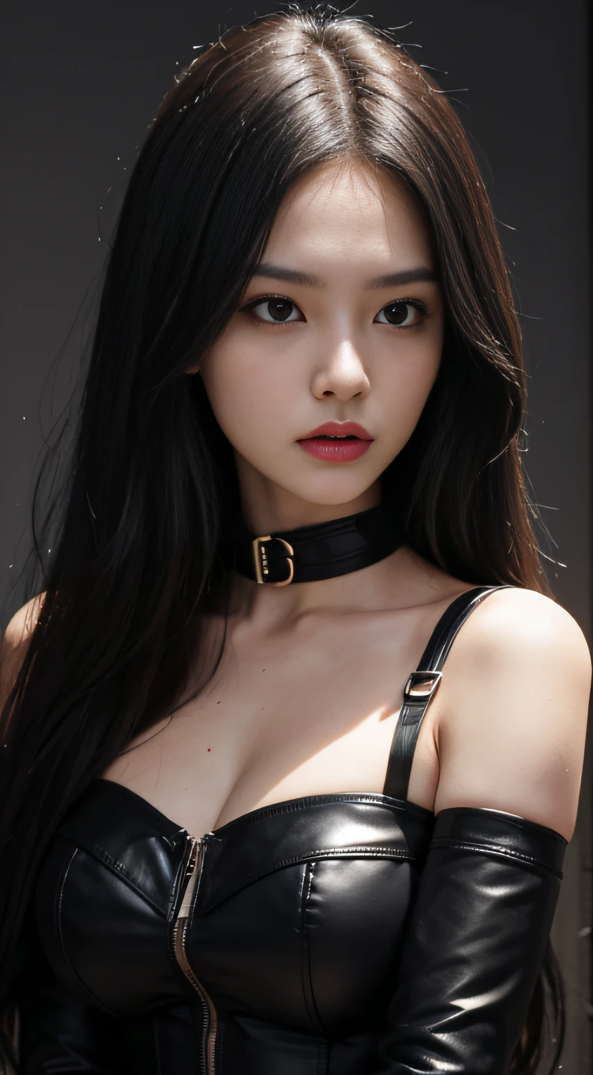 Angry Face, BDSM,slave,Rubber,Black Corset,Bondage,Collar,((Best Quality, 8k, Masterpiece:1.3))), Crisp Focus: 1.2、(Layer Cut, Big:1.2),Beautiful Woman with Perfect Figure: 1.4、Slender Abs:1.2、Wet Body:1.5、Highly Detailed Face and Skin Texture、Detailed Eyes、Double Eyelids,Long Hair