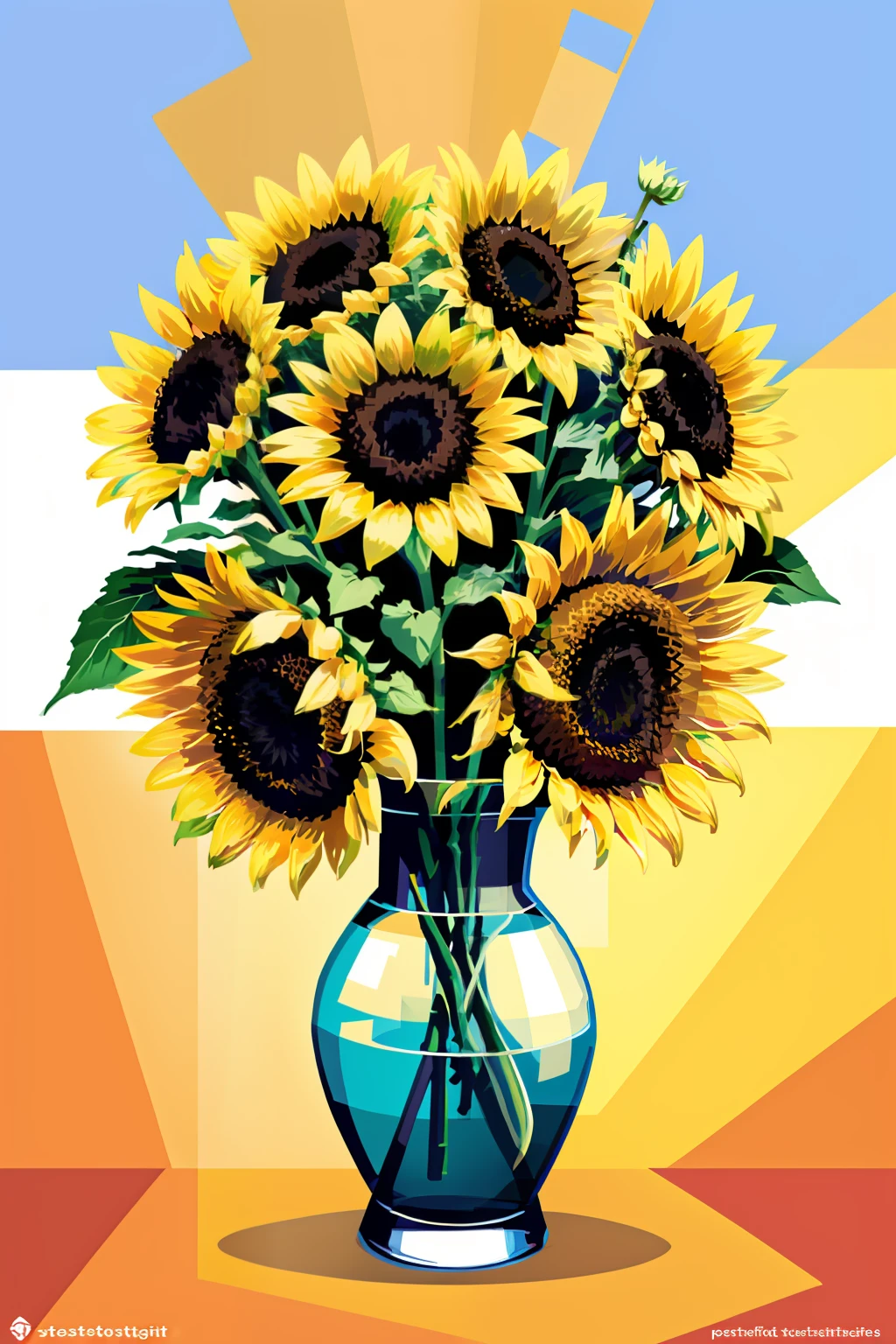beautiful Vase with beautiful sunflowers.