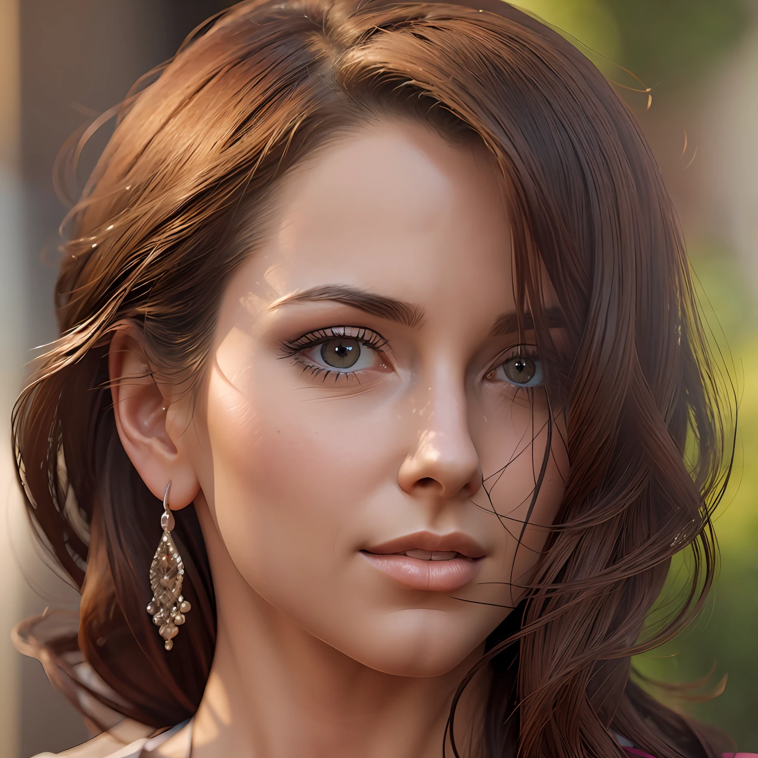 "Recreate a lifelike image of a woman with realistic details."