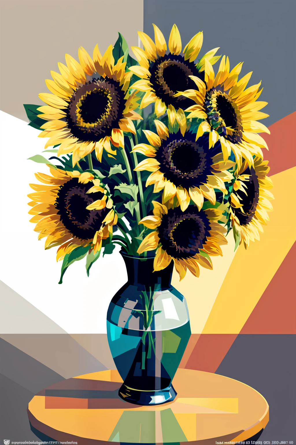 beautiful Vase with beautiful sunflowers.
