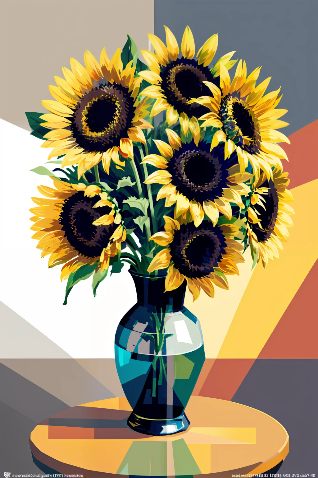 beautiful Vase with beautiful sunflowers.