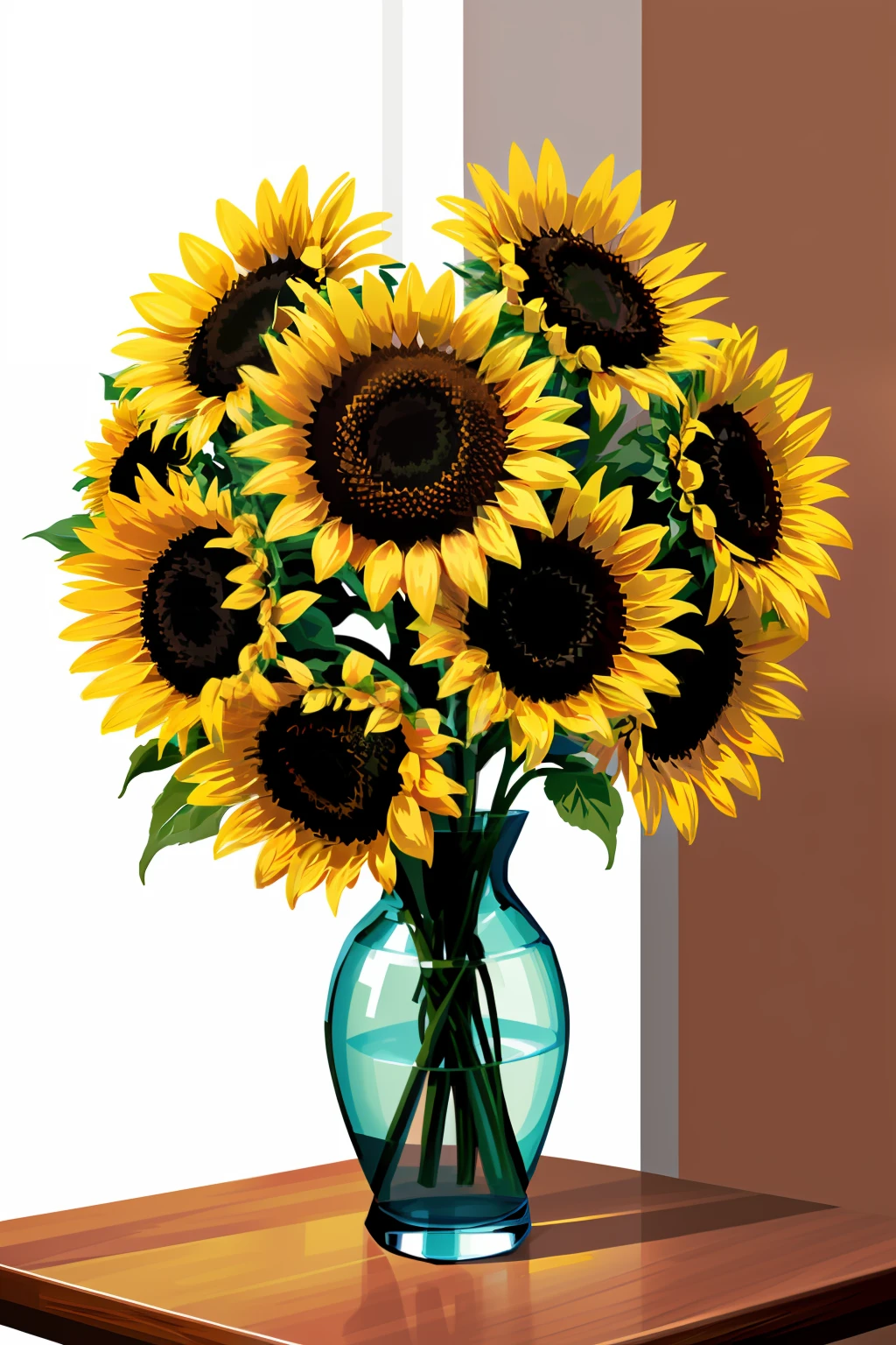 beautiful Vase with beautiful sunflowers.