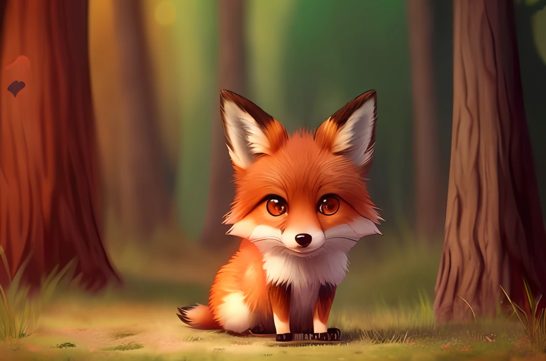 a little furry animal with big eyes and a nose, adorable digital painting, cute fox, cute animal, cute detailed digital art, cute digital art, cute creature, cute cartoon character, cute forest creature, cute single animal, cute artwork, the cutest creature of the world, the cutest creature in the world, cute 3 d render, cute large eyes