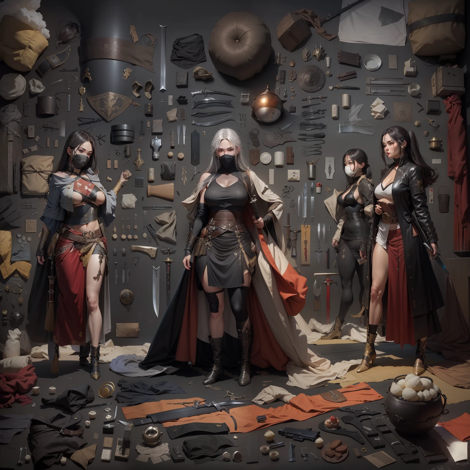 3 d model,Cupcakes, arma, The sword, halter, holdingweapon, 32K, Linen cloak, Top quality, Masterpiece:Faust,,1boys, long whitr hair, clouds, On your stomach, (tmasterpiece,k hd,hyper HD,16k),clutching a sword, buliding, Reflectors, bloods, Eastern Asia, Weapon focus, Skysky, brunette color hair, knifes, trouser, firey, banya, The clothes ar, bandagens, sword sheath, Masks, 独奏