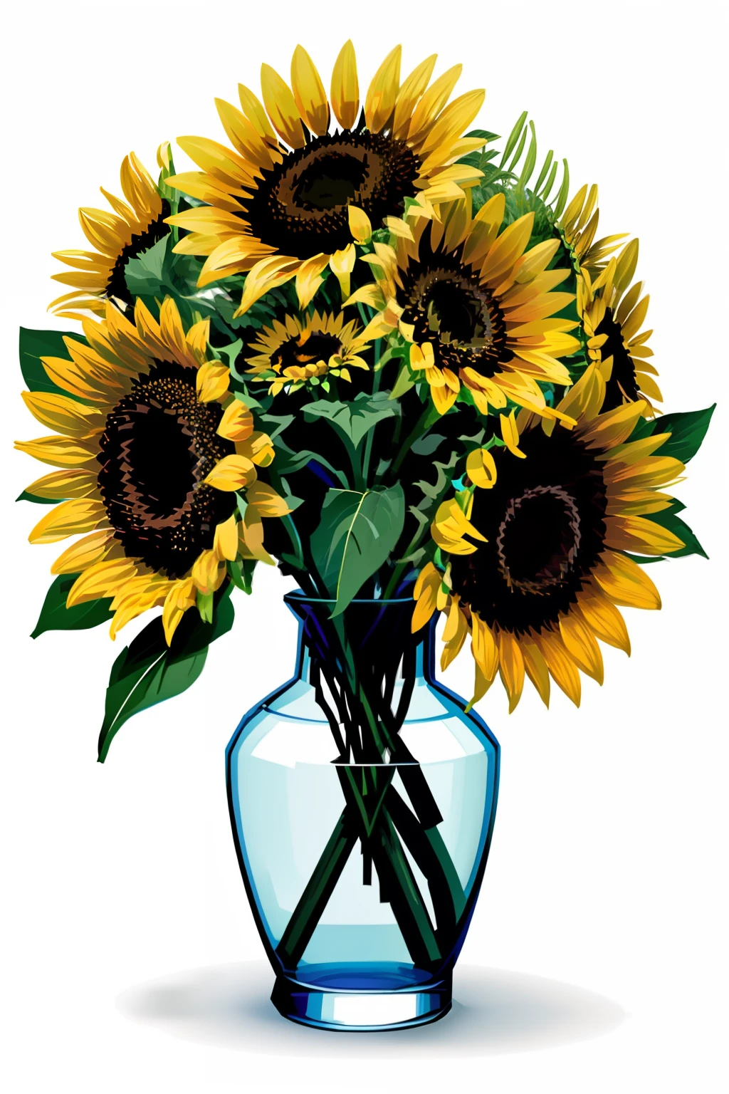 beautiful Vase with beautiful sunflowers.