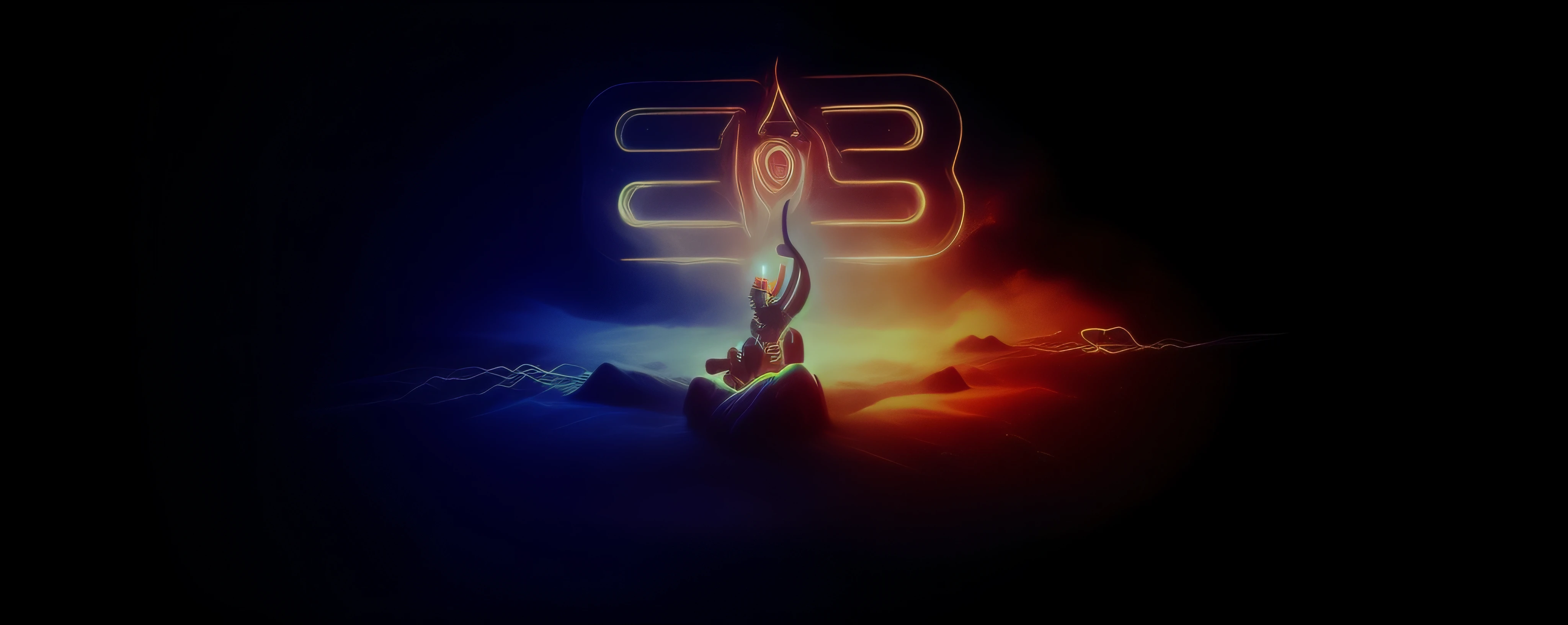 there is a neon sign that says e b on it, god shiva the destroyer, 3rd eye, orange fire/blue ice duality!, lord shiva, background artwork, mobile wallpaper, background image, desktop background, screensaver, desktop wallpaper, 8k highly detailed โค๏ธโ๐ฅ ๐ฅ ๐ ๐ค ๐, third eye, 8 k highly detailed โค๐ฅ ๐ฅ ๐ ๐ค ๐ , make it more realistic 8k