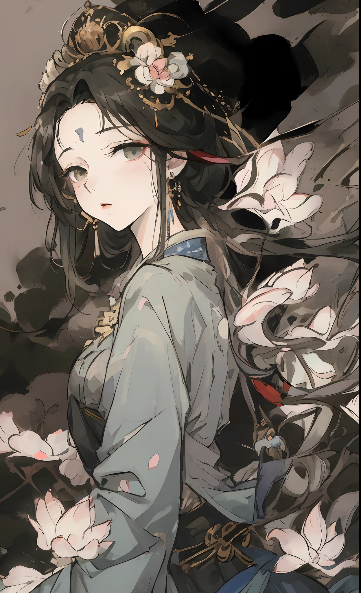 A girl, ancient Chinese costume, whole body, sunshine, clear face, clean white background, masterpiece, super detail, epic composition, ultra HD, high quality, extremely detailed, official art, uniform 8k wallpaper, super detail, 32k