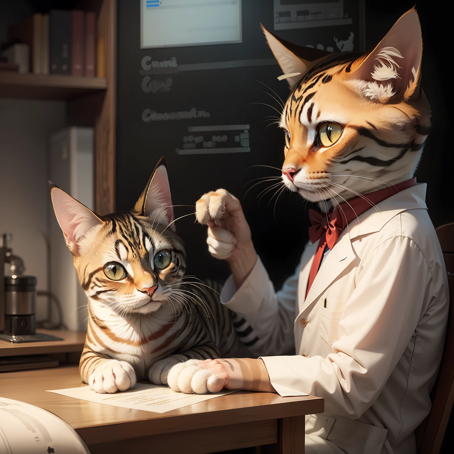 Scientist cat