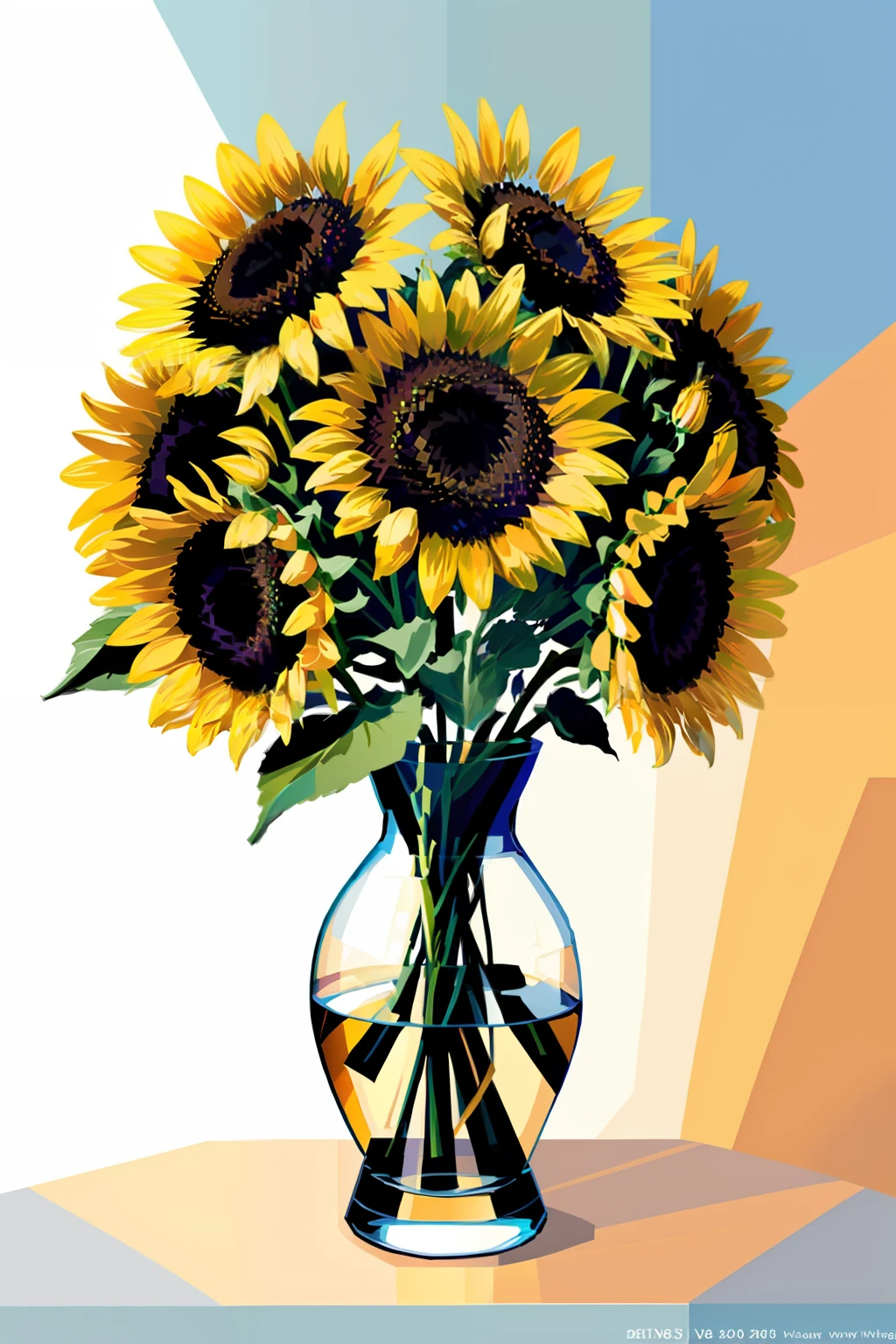 beautiful Vase with beautiful sunflowers.