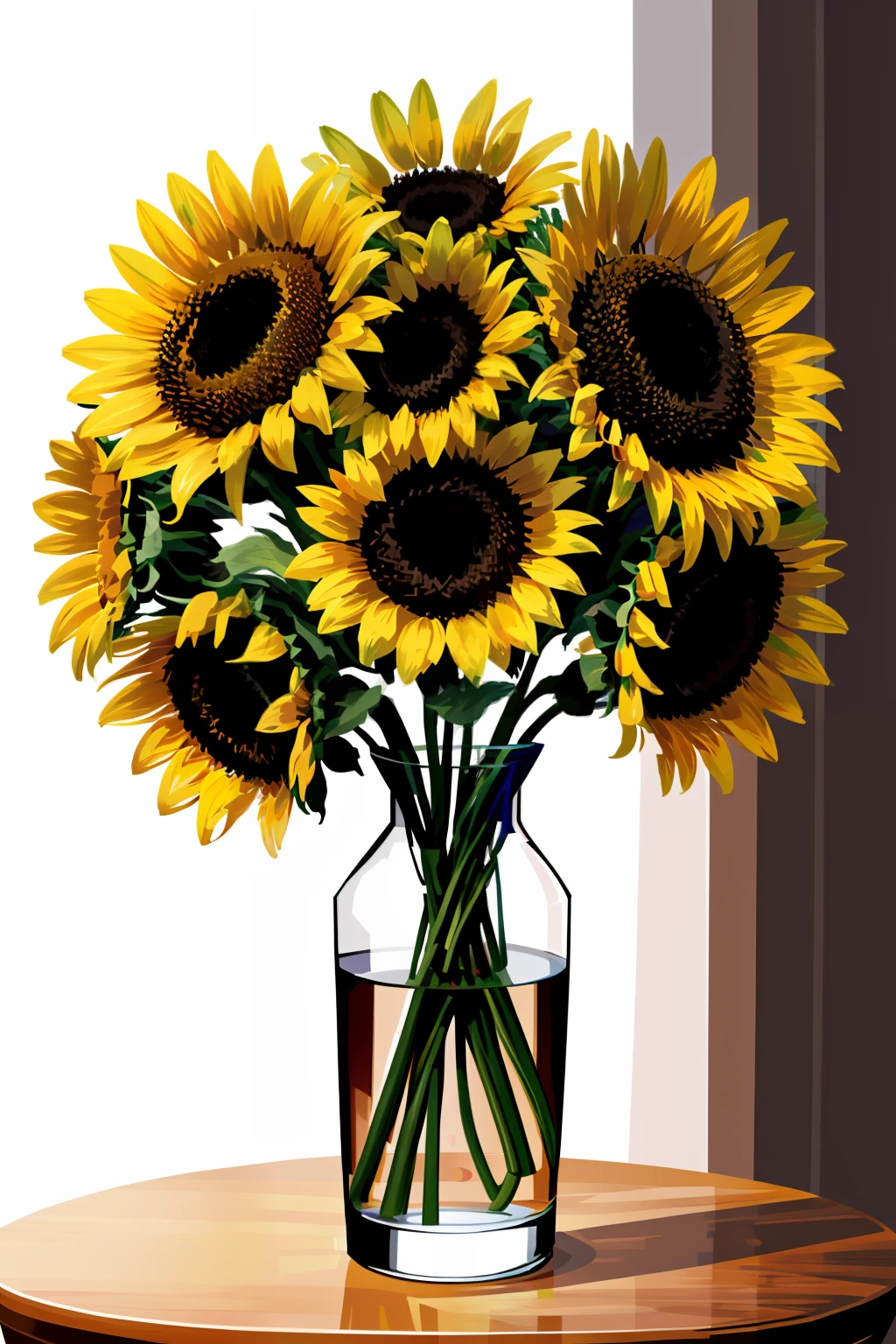 beautiful Vase with beautiful sunflowers.