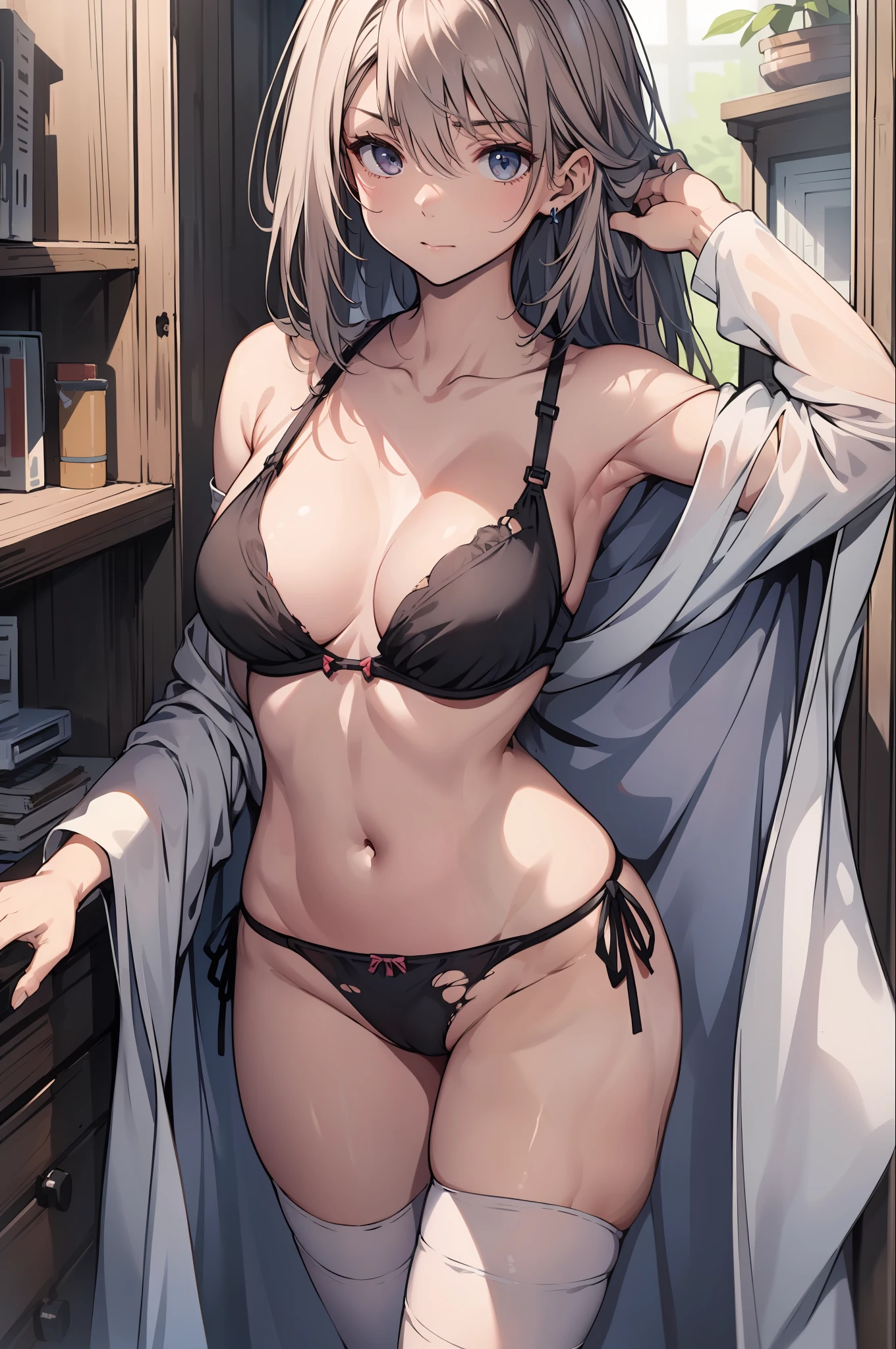 disheveled transparent underwear、 Misaligned underwear、Rough breath, Sexual Performance Hospitality, Single girls, Unhooked underwear, breastsout, cleavage of the breast, , s lips, length hair, Opening Mouth, phot_, Pink_bra very, Are sleeping, Wet underwear, (masterpiece), super detailing, (High detailed skin), (top-quality: 1.0), (top-quality, masterpiece), (Spread your legs apart)))), ((dynamicposes)), top-quality, masterpiece, Ulutra HD, (The back of her thigh is visible)))、Slender waist、Small breasts、clearly、(((NSFW)))、hard breathing、Problem eyebrows、Upturned eyebrows、(((Fold your hands above your head))))、Black transparent panties、((Without a bra))))、(((Beautiful shoulders Fully exposed shoulders)))、masterpiece、top-quality、hight resolution、in a house、unwear、bra very、panties on、From above、angry、bedridden、Disheveled clothes、Rough mouth、Sexual symptoms、 masterpiece, top-quality, hight resolution, Indoors, see -through, Slippery bra, Side tie T-back, New down, From above, stretching arms up, irate, Are sleeping, Disheveled underwear, Rough breath, Sex Expressions, full body Esbian, (((Torn panties, Torn underwear))))), masterpiece, Top、((large full breasts))