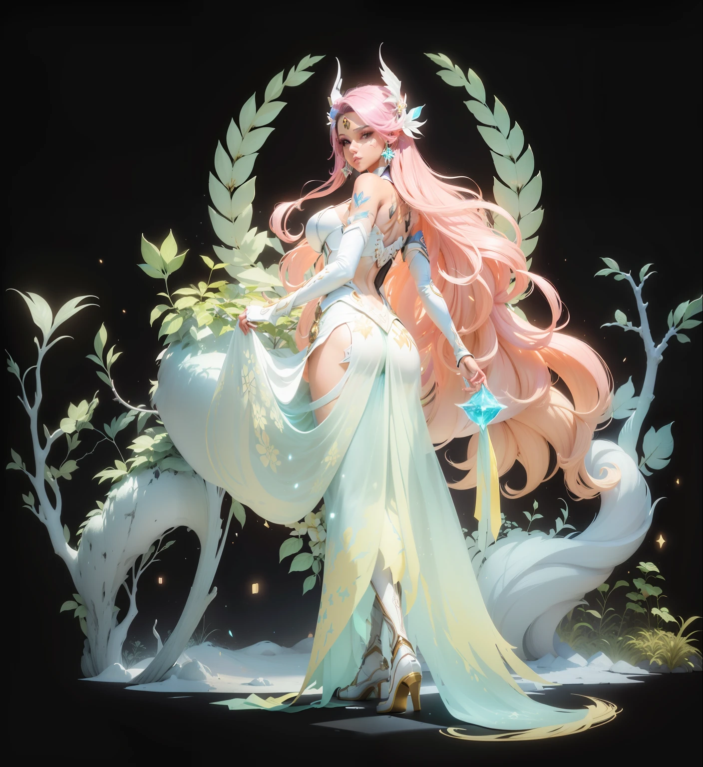 obra-prima, melhor qualidade, (papel de parede CG unity 8k extremamente detalhado), (melhor qualidade), (best illustration), (melhor sombra), Absurdo, arte epica, Poses gloriosas, lindo brilho detalhado, brilho luminoso de fundo, detalhes insano