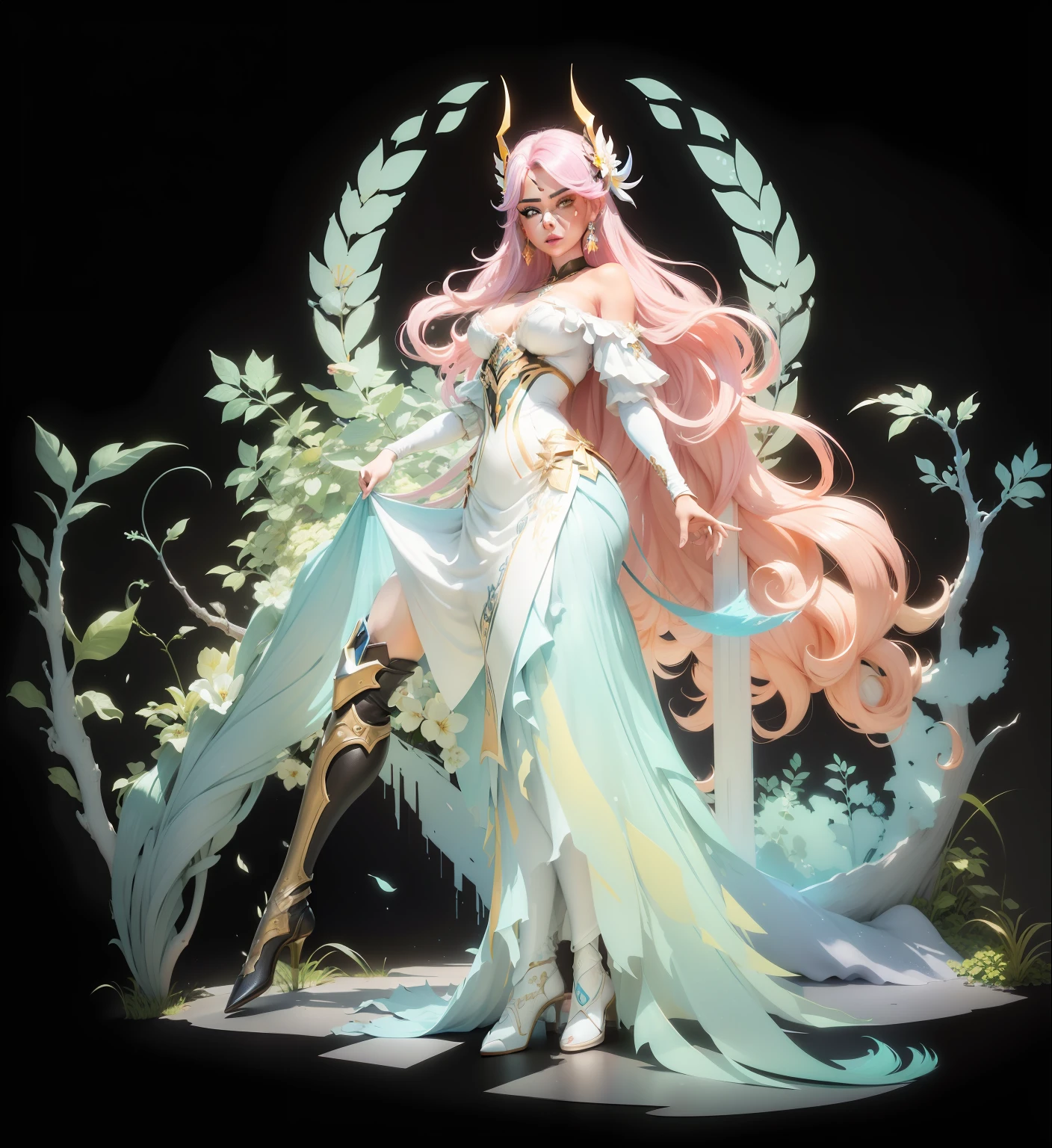 obra-prima, melhor qualidade, (papel de parede CG unity 8k extremamente detalhado), (melhor qualidade), (best illustration), (melhor sombra), Absurdo, arte epica, Poses gloriosas, lindo brilho detalhado, brilho luminoso de fundo, detalhes insano