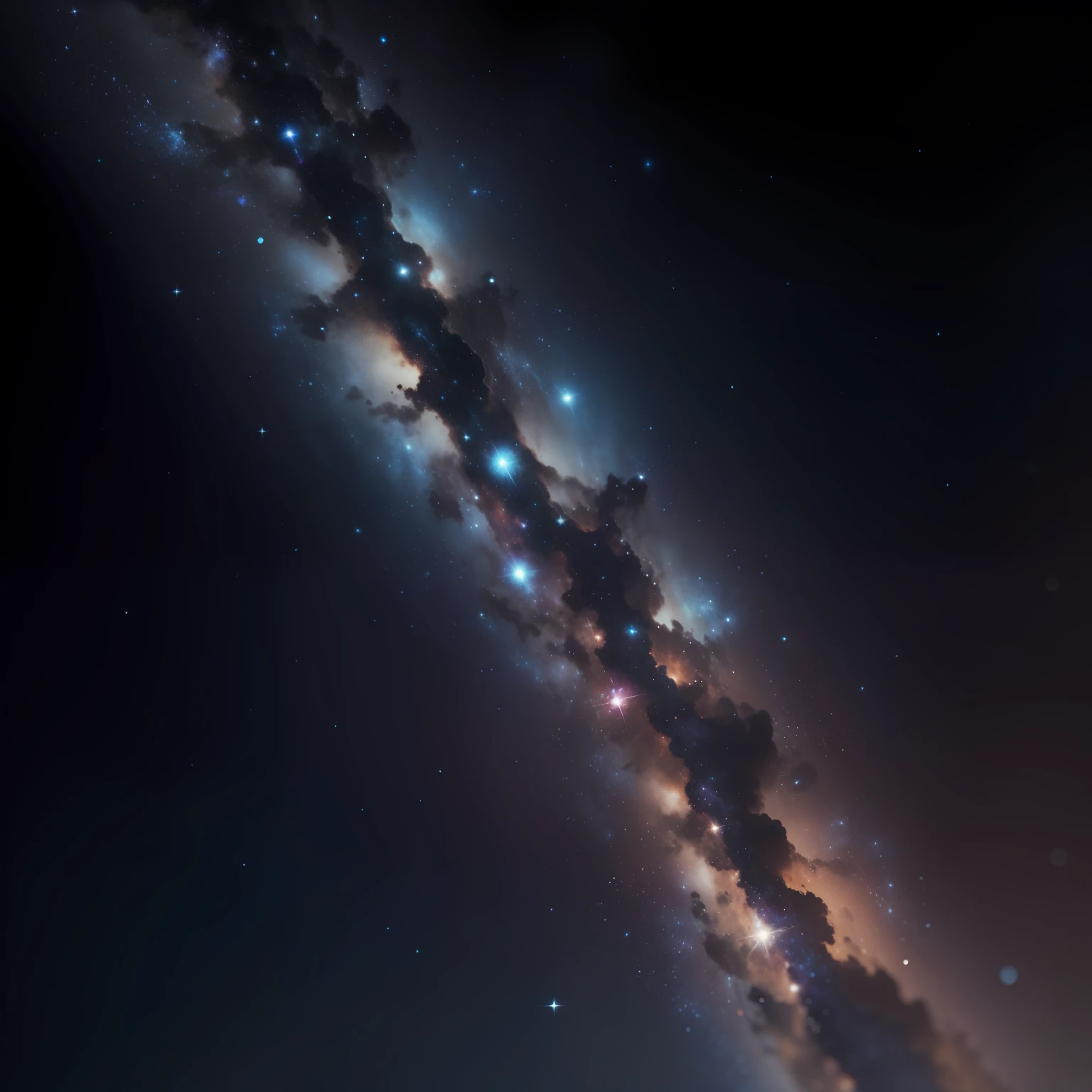 realista, 4k, alto detalhamento, firmamento, night sky, galaxy, vault, estrelas, galaxy, via-lactea, night sky, olhando as estrelas