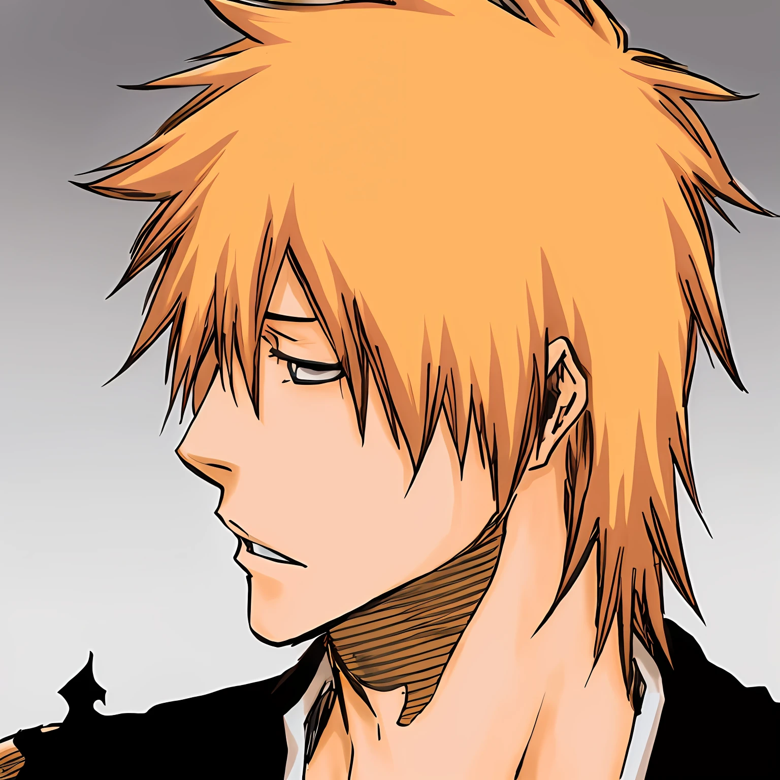 imagem de anime de um homem com uma gravata e um gato, Ichigo Kurosaki, bleach manga style, Ichigo, laranja - menino anime cabelo, Katekyo Hitman Renascido, bleach, inspired by Sakai Hōitsu, kentaro miura manga art style, kentaro miura manga style, personagem de anime masculino, Toru Narita, Genos