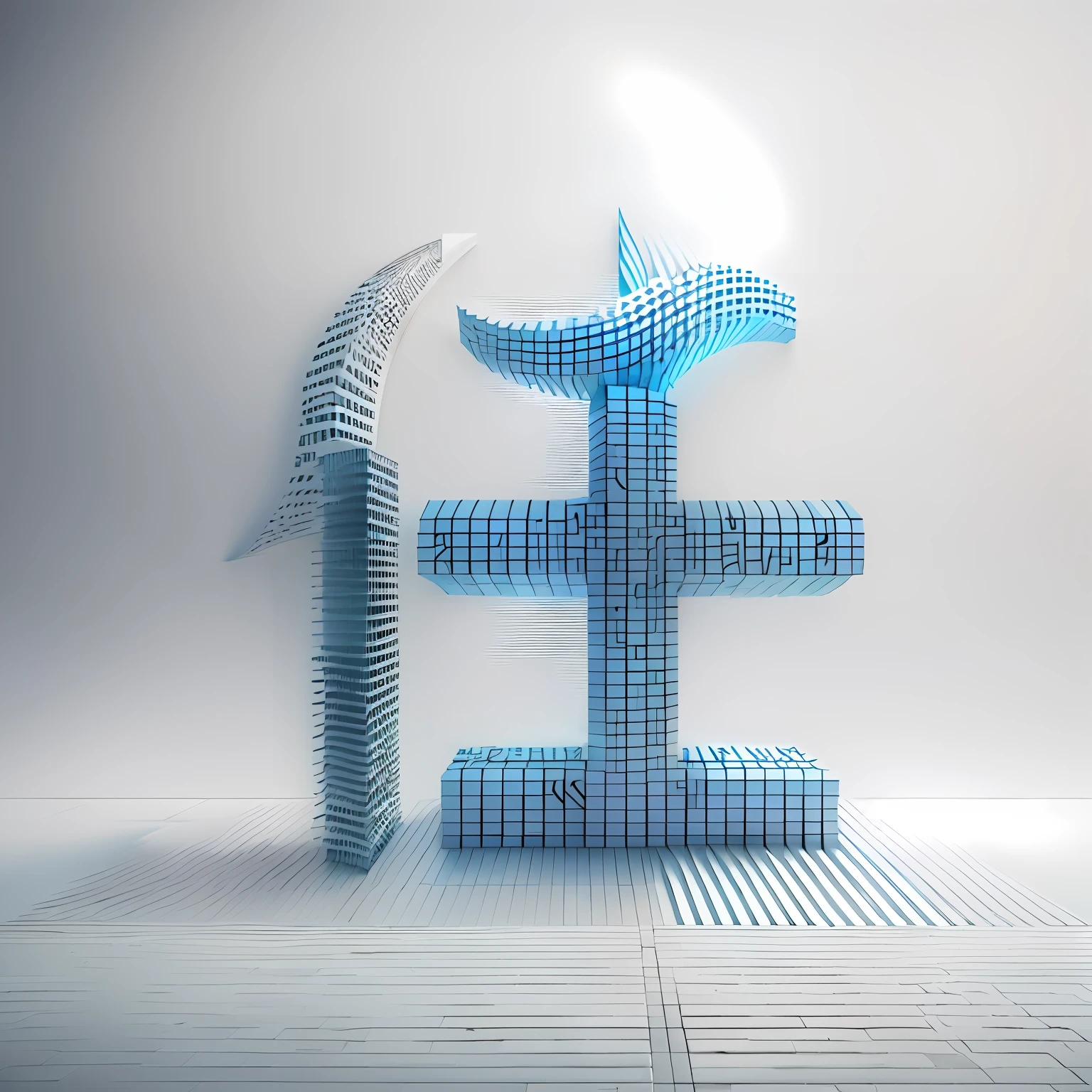 There is a black and white wall-mounted sculpture,It says the letter K, Japanese typography, inspired by Fei Danxu, author:Wang Duo, ying and yang, inspired by Wang Duo, inspired by Wang E, The Chinese characters, ryan jia, yin yang, korean typography, Inspired by Feng Zhu, By Fei Danxu, depicted as a 3 d render