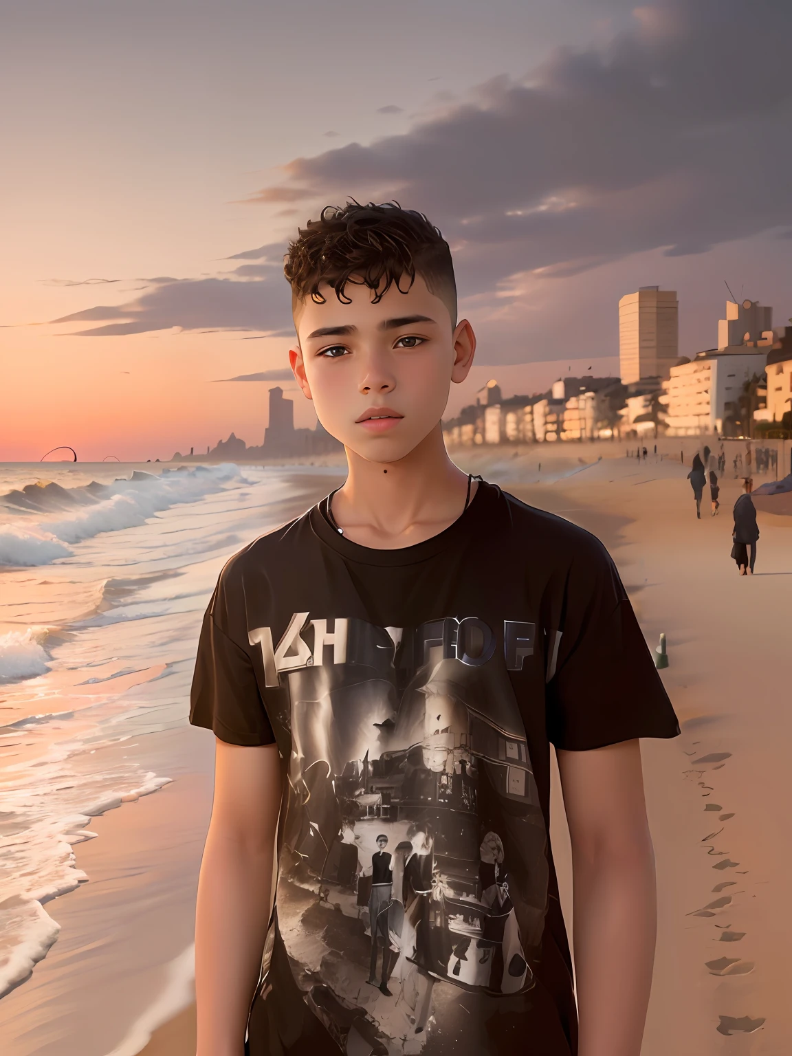 Boy Arafed, Standing on the beach in a black iron girl's shirt, Portrait of a **-****-*** boy, *******, My son! Jaw, What bite, Stephen Belledin, michal, Portrait of 1 5-****-*** boy, Micha Klein, Tom Wenerstrand, ******* boy, artem, by Leo Michelson