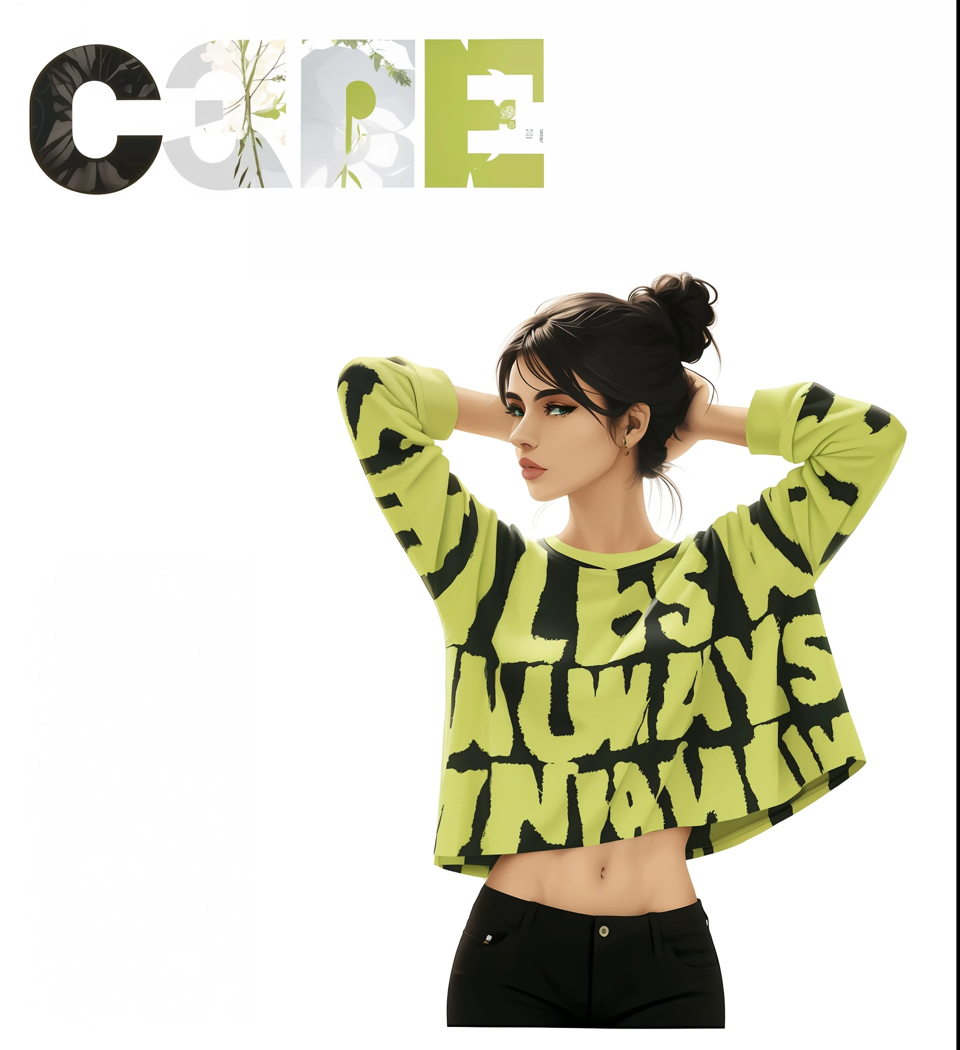 Imagem de uma mulher com uma camisa verde e shorts pretos, Colagem, sem colagem, arte de colagem, estilo de colagem de revistas, uma colagem, ( Colagem ), Colagens, colagem, college, arte de colagem, colagem recortada, Contemporary collage, Colagem de Revistas, efeito de colagem, Decolagem, imagem central, colagem digital, colagem de corte e colagem, a contemporary artistic collage