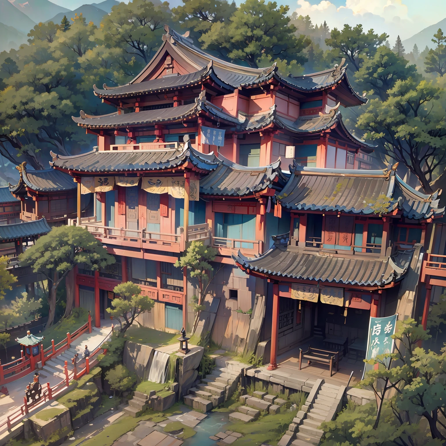 (A dilapidated Taoist temple)