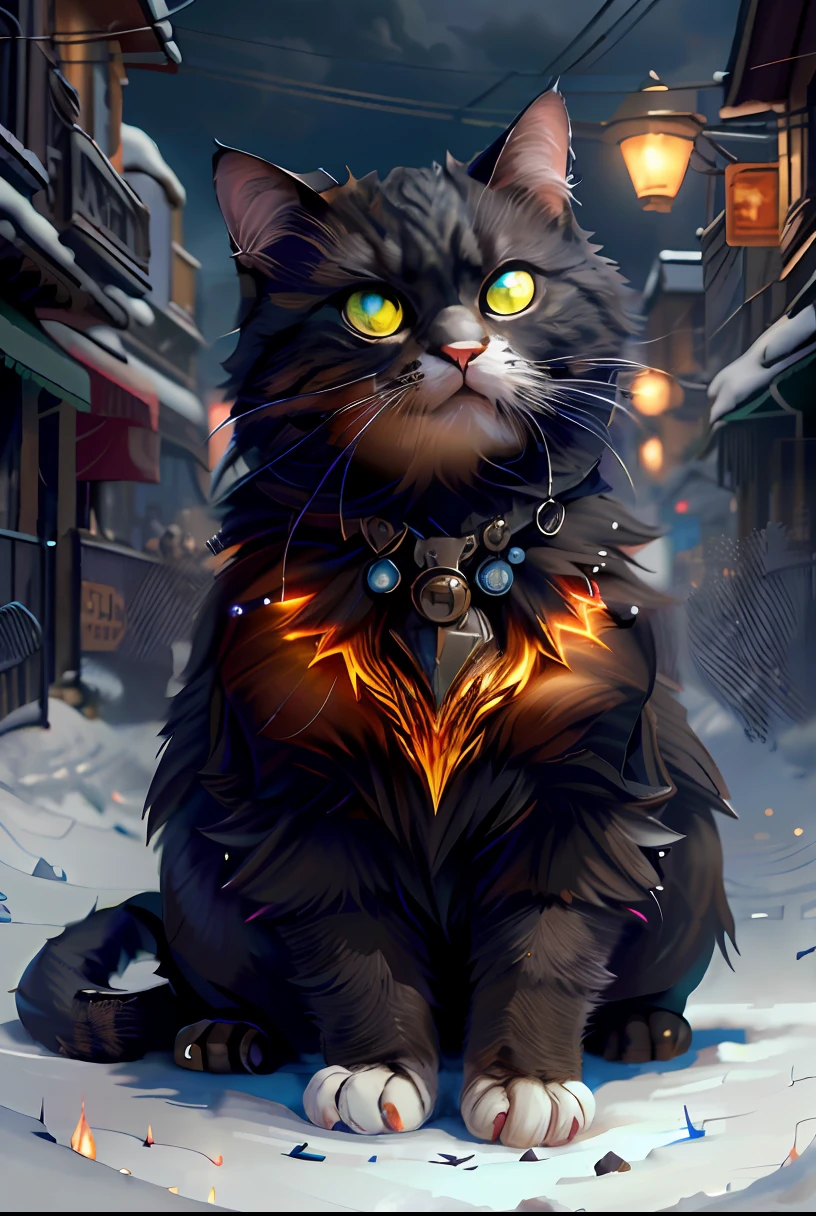 Angry cat god, closeup, steampunk anthropomorphic , black plague mask, Artstation illustrators, intricate details, face, full body portrait, dim light, illustration, UHD, 4K hyper realistic, tension, cold, highly detailed, sharp focus, professional, 8k UHD, cinematic, dark, violent, outdoor, River, battle, chase, dramatic, vivid, nervous vibe, render, epic, twilight, HDR, album cover, blizzard, lightning, cataclysmic