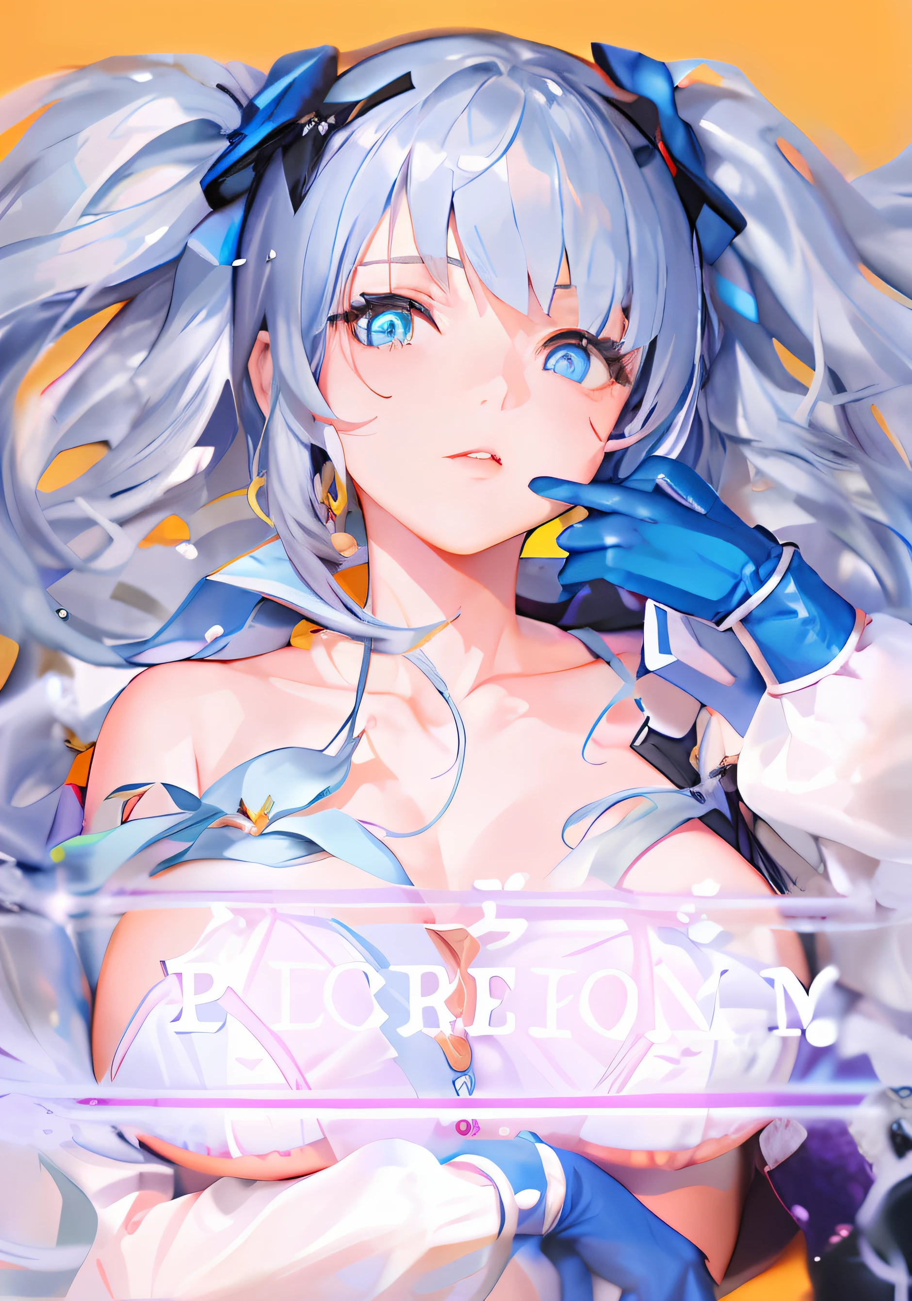 Anime girl with blue hair and blue gloves holding a blue bird, nightcore, Official artwork, From the night of the ark, Highest rated on Pisif, Pisif, Pisif 3DCG, Digital art on Pisif , cirno, an anime portrait of cirno, Aklion, Pisif style, Featured on Pisif, arknight, r / art