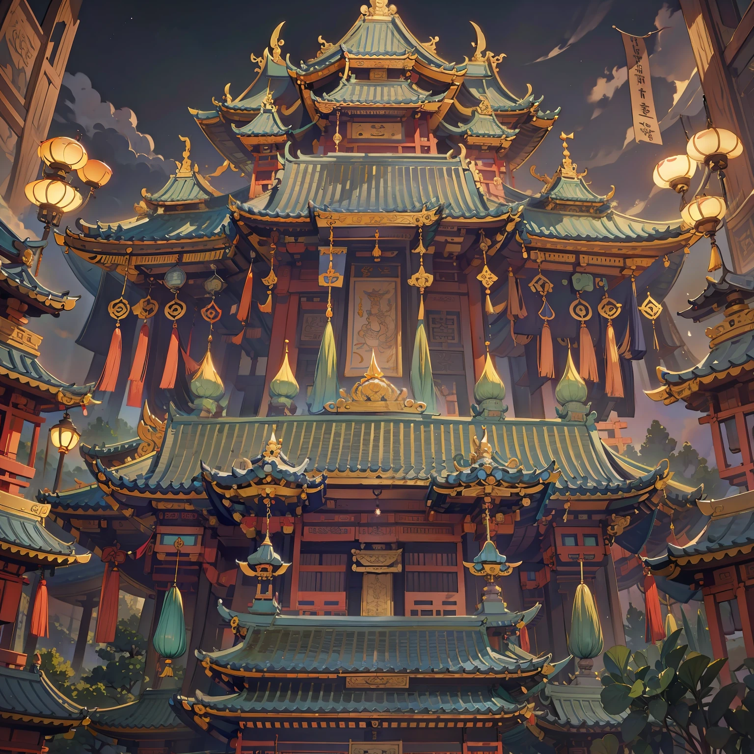 (A thriving temple)