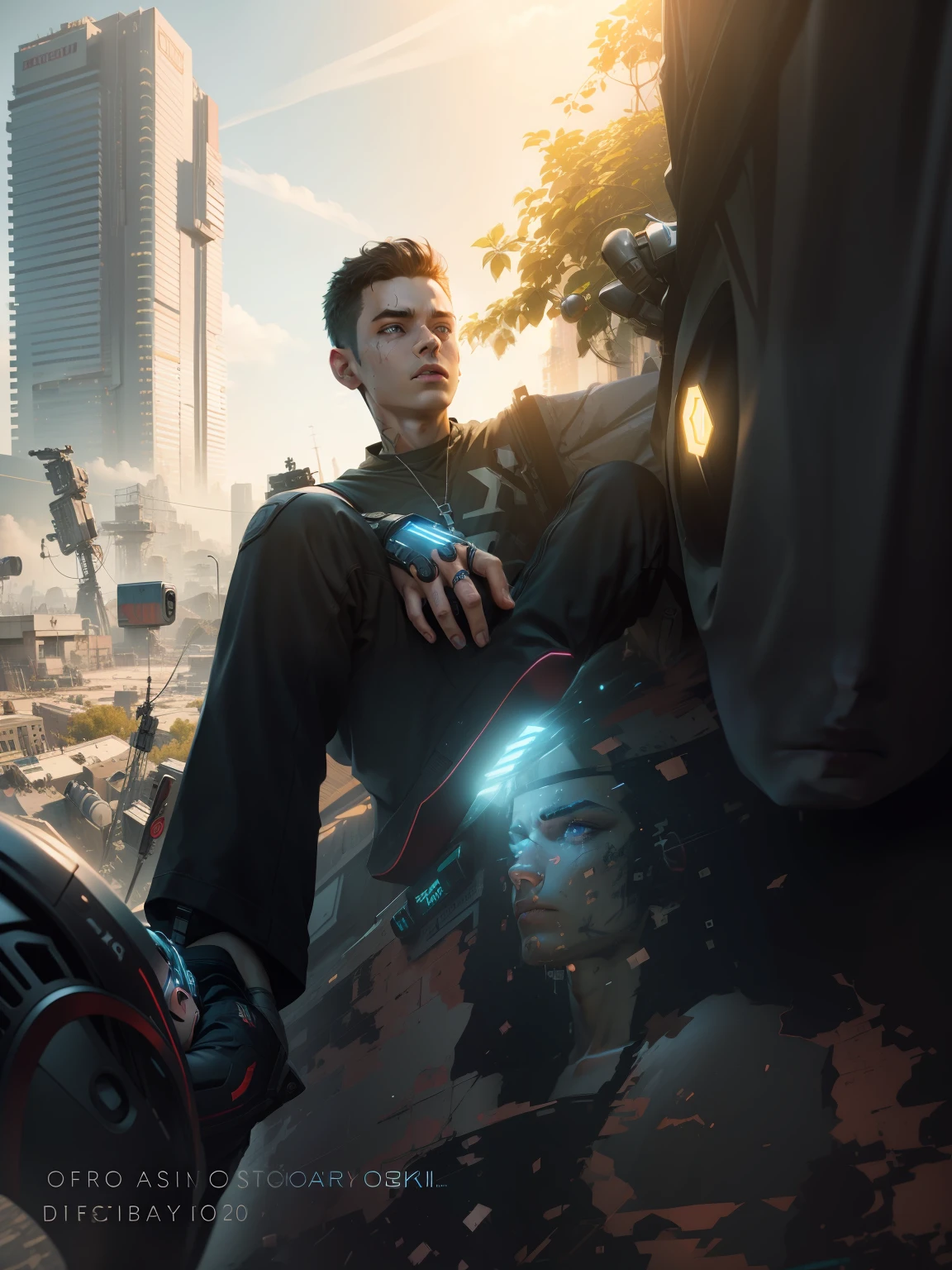 Change this background cyberpunk, realistic face,8k, ultra graphics, a boy