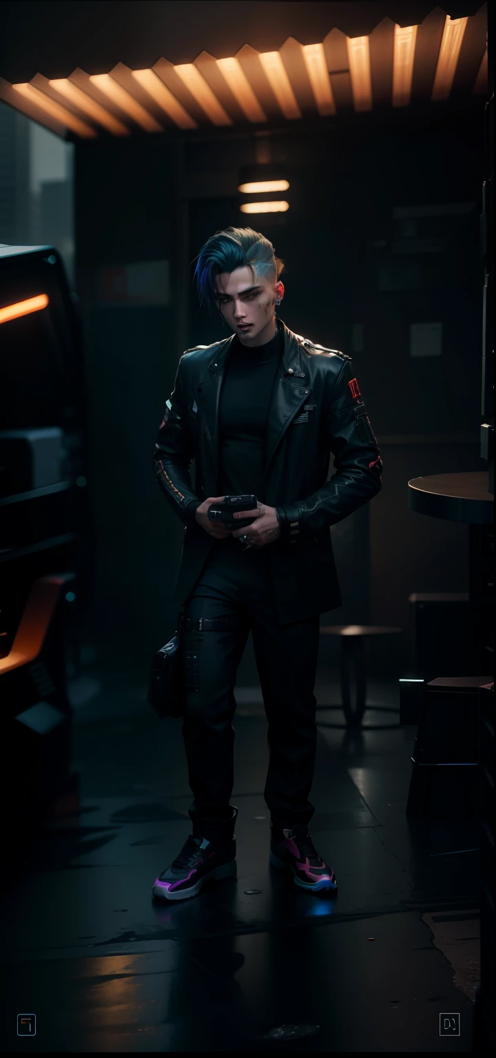 Handsome boy, cyberpunk, stylish boy, ultra realstic