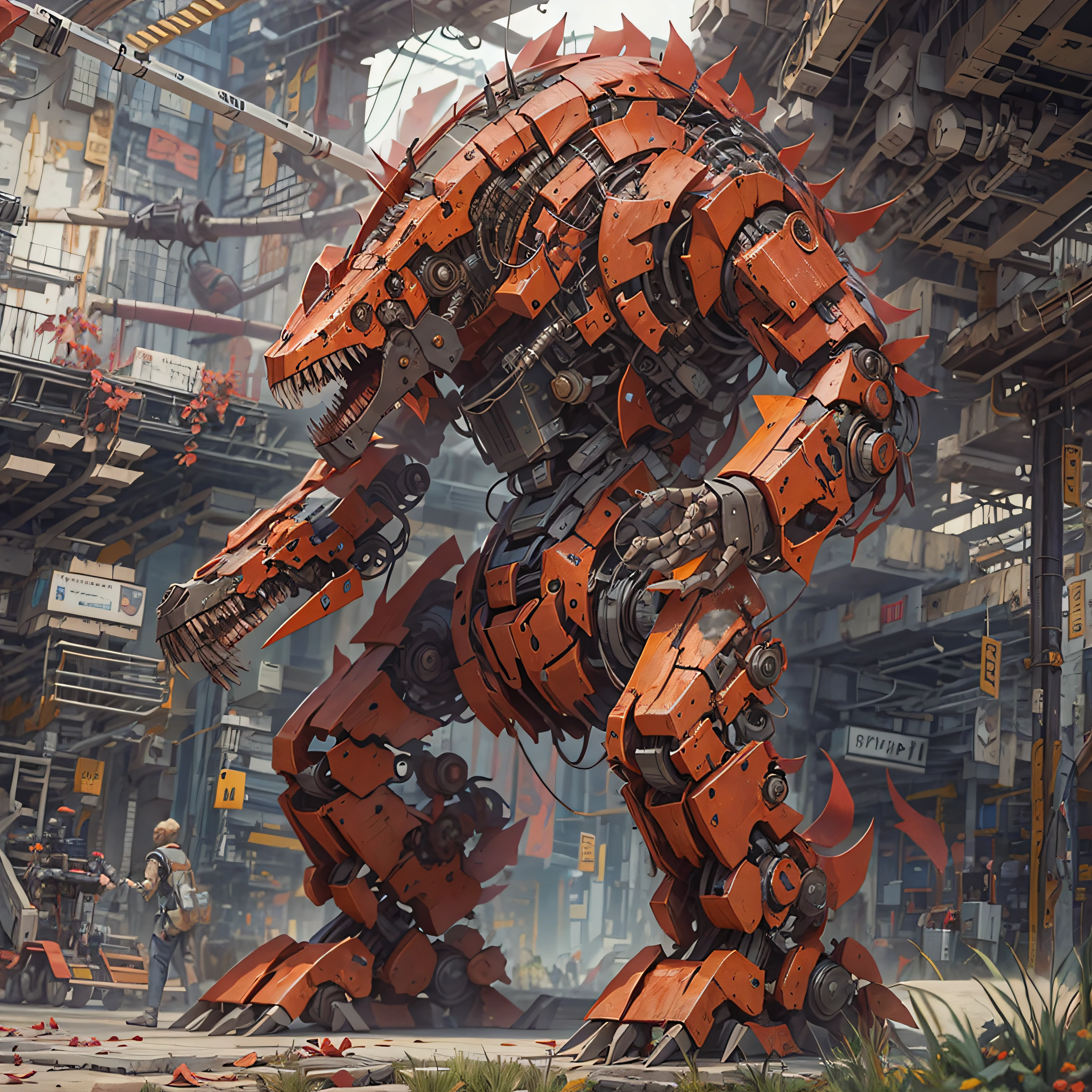 Giant Mech4nim4lAI [Red t-rex :robot:.5]