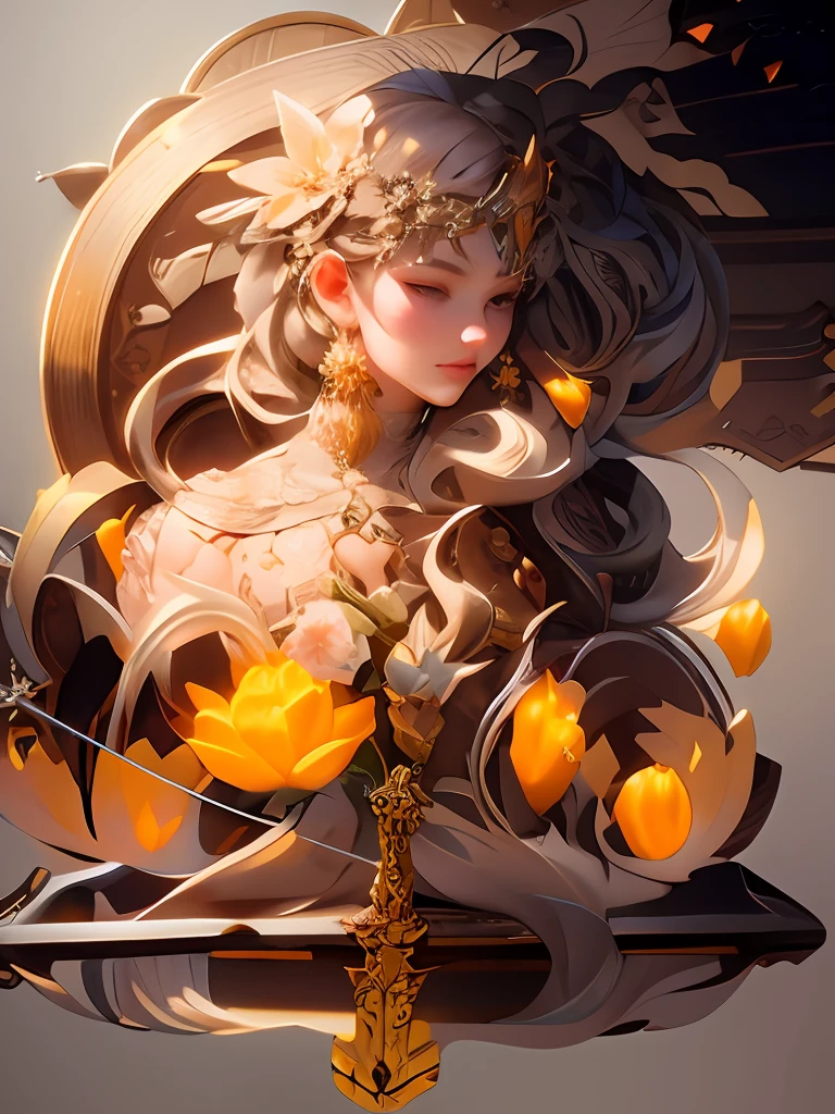 a drawing of a woman with long hair and a sword,, beautiful line art, detailed manga style, extremely fine ink lineart,exquisite line art, perfect lineart,exquisite line art, exquisite digital illustration, detailed digital drawing,digital anime illustration, a beautiful artwork illustration, detailed matte fantasy portrait, beautiful line art, great digital art with details, goddess. extremely high detail, 4k detailed digital art, stunning digital illustration, digital fantasy illustration,((Best quality)), ((masterpiece)), (detailed:1.4), 3D, an image of a beautiful female,HDR (High Dynamic Range),Ray Tracing,NVIDIA RTX,Super-Resolution,Unreal 5,Subsurface scattering,PBR Texturing,Post-processing,Anisotropic Filtering,Depth-of-field,Maximum clarity and sharpness,Multi-layered textures,Albedo and Specular maps,Surface shading,Accurate simulation of light-material interaction,Perfect proportions,Octane Render, Two-tone lighting,Wide aperture,Low ISO,White balance,Rule of thirds,8K RAW,subsurface scattering, best ratio of four fingers and one thumb