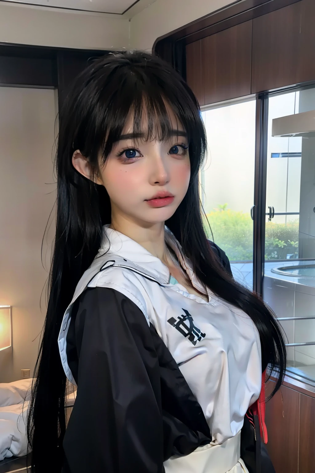 hyper realistic anime, Beautiful anime girl, Photorealistic anime, 3 d anime realistic, Anime cosplay, attractive anime girls，8K， RAW photos， sportrait， best qualtiy， 超高分辨率， realisticlying， 1girll， full bodyesbian，