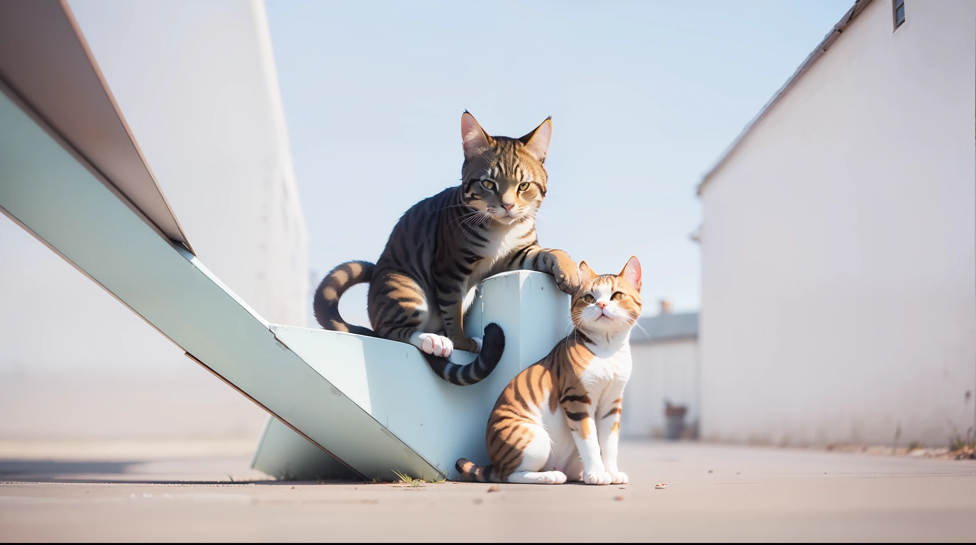 A sitting cat