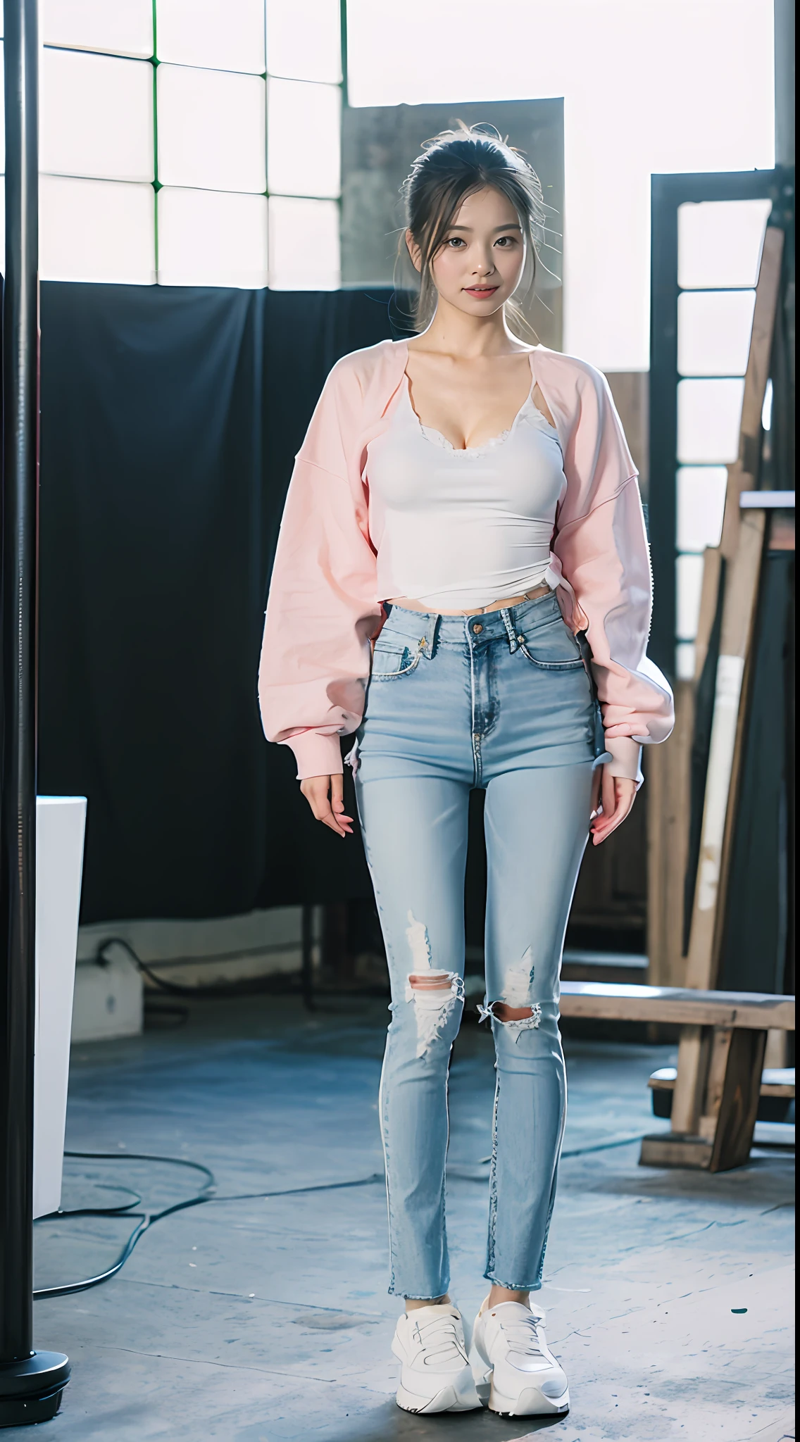 Skinny flared jeans