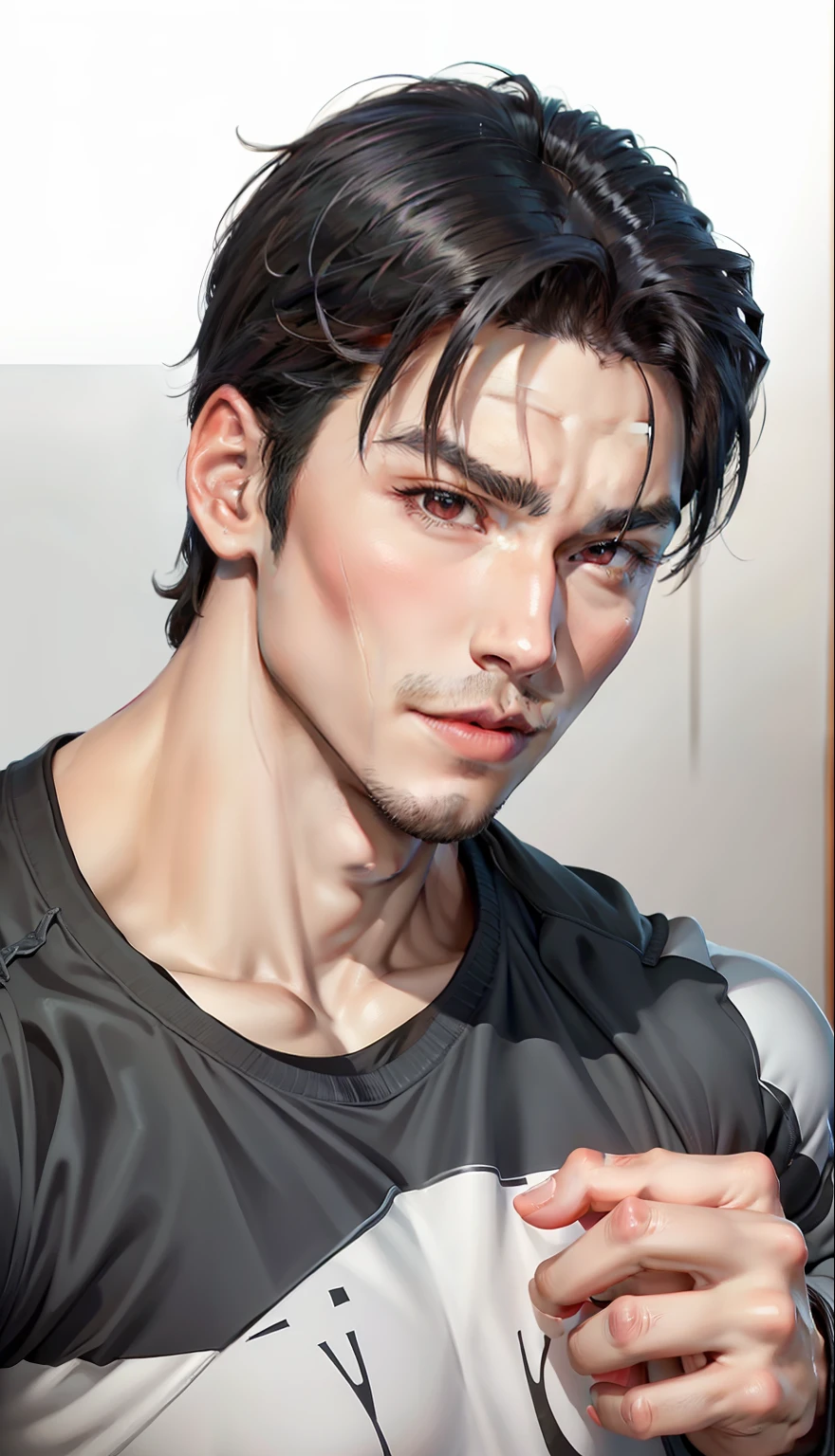Handsome, have sixpack, big muscle, black hair, juicy lips