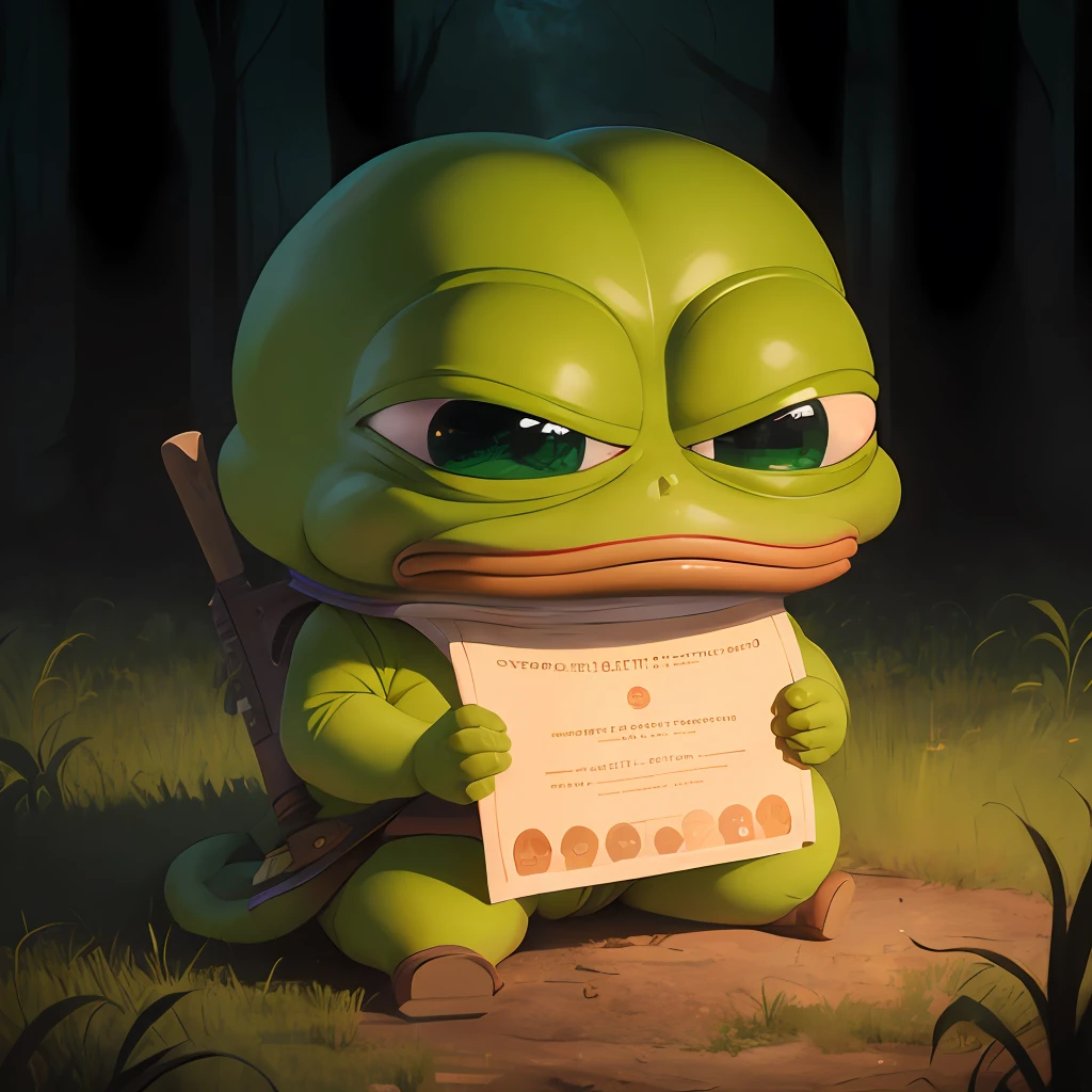 chibi, pepe_frog, texas chainsaw massacre, award winning photo, best quality