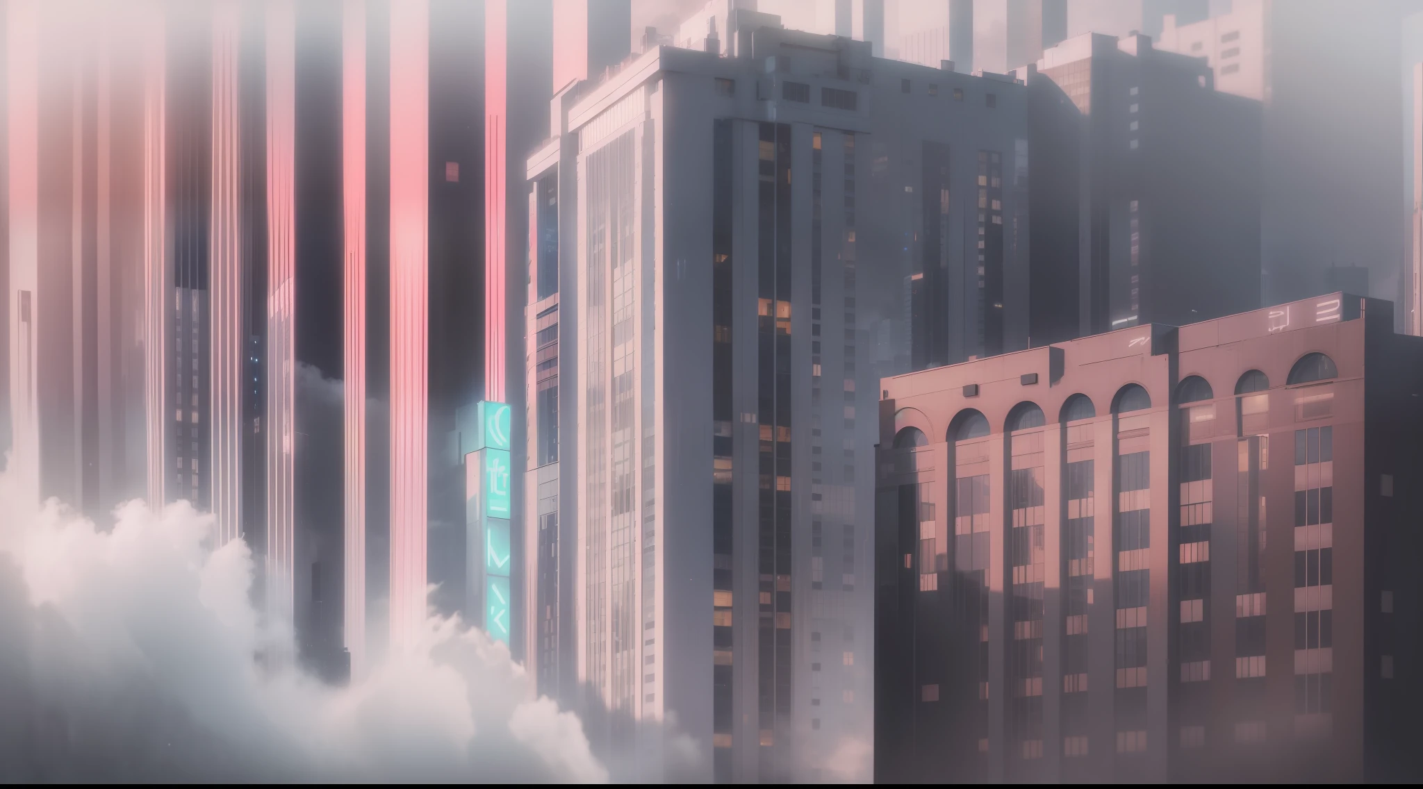 "Stormy sky with tall buildings on cityscape,tilt,negative space,Separate light,A high-profile masterpiece,realisticlying,awardwinning,Volumetric light and fog,neon palette,sub surface scattering,Caustics,blooms,Perfect exposure,Perfectcomposition,trichotomy,8k,hdr10,cinematic ligh,breath-taking,Ray traching,Detail Enhancement:0.85,Neon color shift :1"