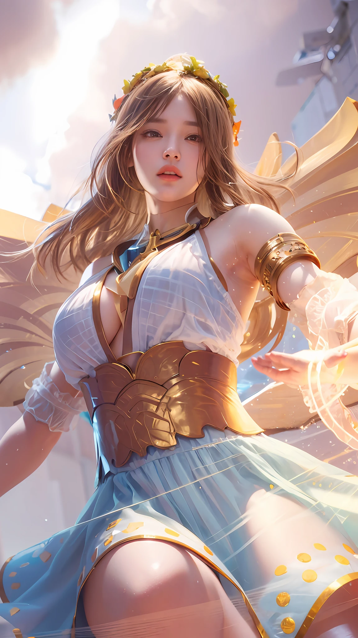 zydG, 1girl, detailed skin, looking at viewer, brown eyes, (short hair with bangs:1.2), (medium breasts:1.0), (medium areolae:0.8),
(photorealistic:1.4), (best quality:1.0), (ultra highres:1.0), 8k, RAW photo, (masterpiece:0.2), (pureerosface_v1:0.5)