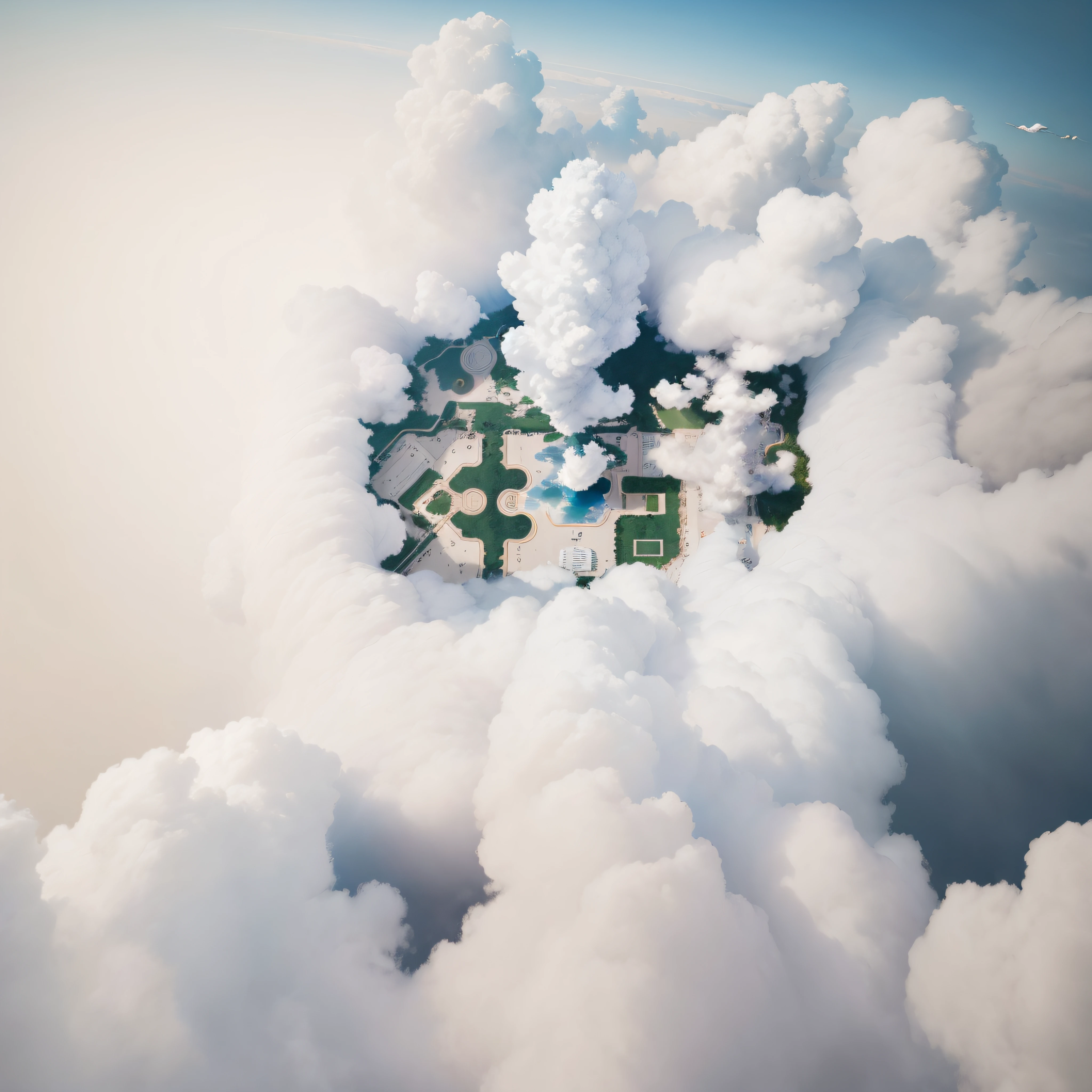 Sea of clouds,Faraway view,bird's eyes view,Wide sky,Above the sky, Soft and fluffy clouds, White clouds,Masterpiece Photo,Long view,bird's-eye view,wide sky,Above the sky, soft and fluffy clouds, white clouds,masterpiece photo,