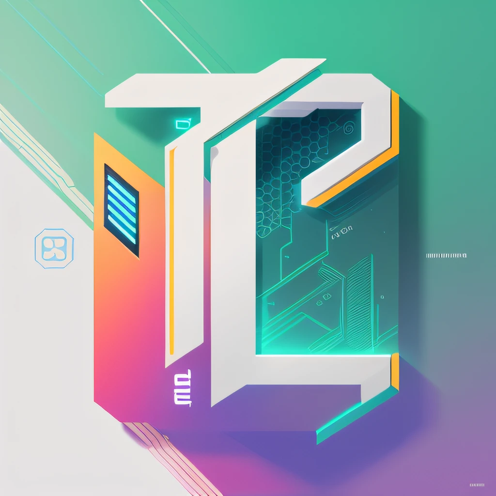 Tech and gaming collide in a mesmerizing logo, crafting a visually striking and cutting-edge futuristic logo