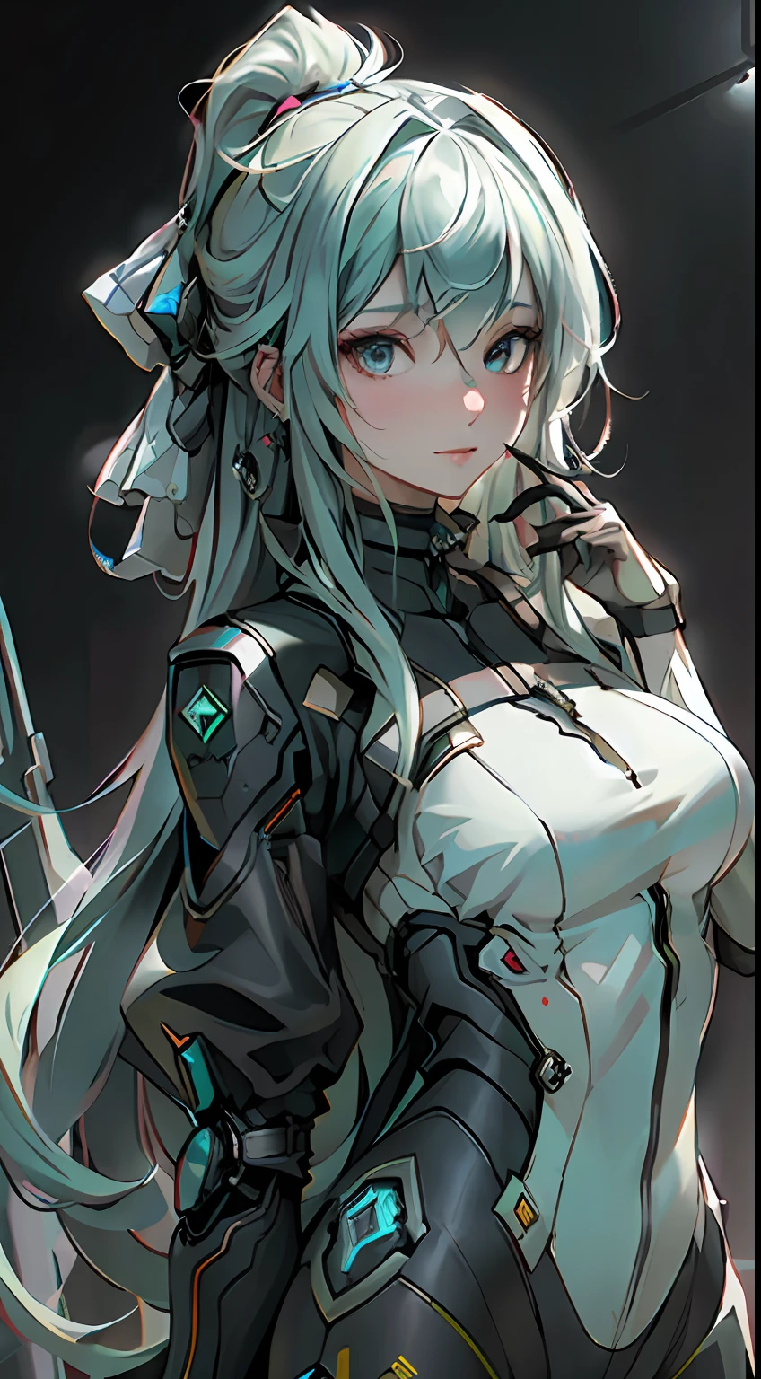 ((Best quality)), ((masterpiece)), (detailed:1.4), 3D, an image of a beautiful cyberpunk female,HDR (High Dynamic Range),Ray Tracing,NVIDIA RTX,Super-Resolution,Unreal 5,Subsurface scattering,PBR Texturing,Post-processing,Anisotropic Filtering,Depth-of-field,Maximum clarity and sharpness,Multi-layered textures,Albedo and Specular maps,Surface shading,Accurate simulation of light-material interaction,Perfect proportions,Octane Render,Two-tone lighting,Wide aperture,Low ISO,White balance,Rule of thirds,8K RAW,