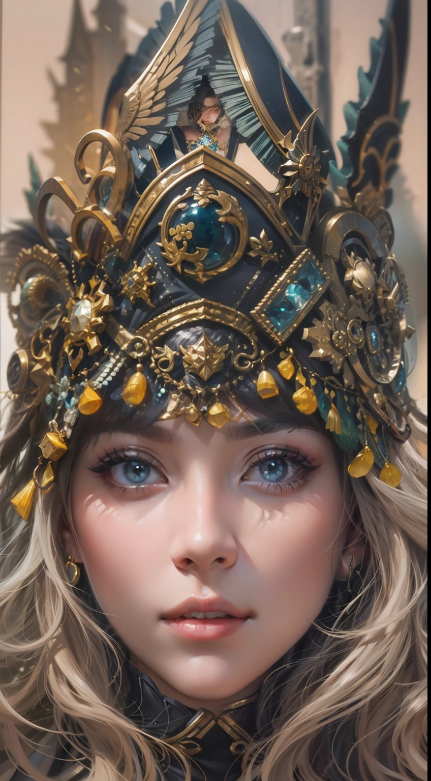 Beautiful woman in insanely intricate Shifter Ranger Outfit